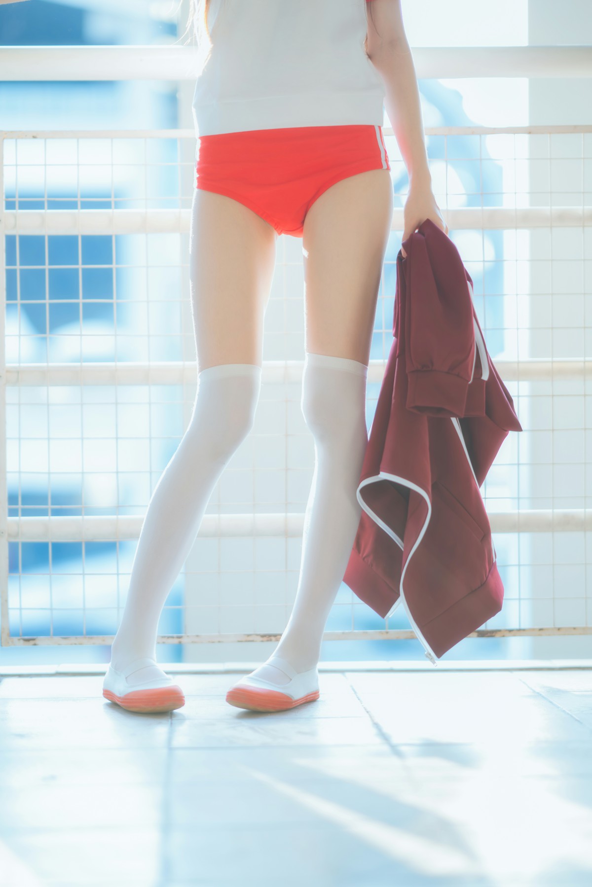 图片[33]-[Cosplay]桜桃喵 – 红色体操服 – COSPLAY-小爱·美女部落