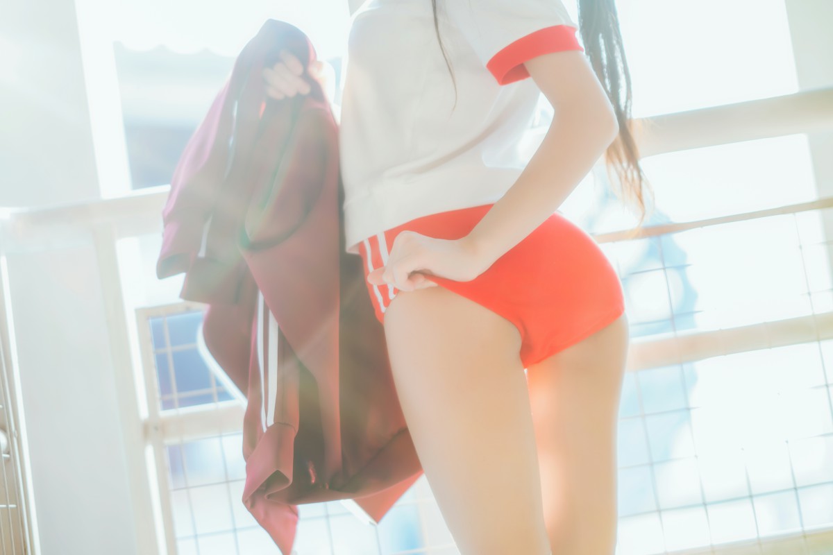 图片[35]-[Cosplay]桜桃喵 – 红色体操服 – COSPLAY-小爱·美女部落