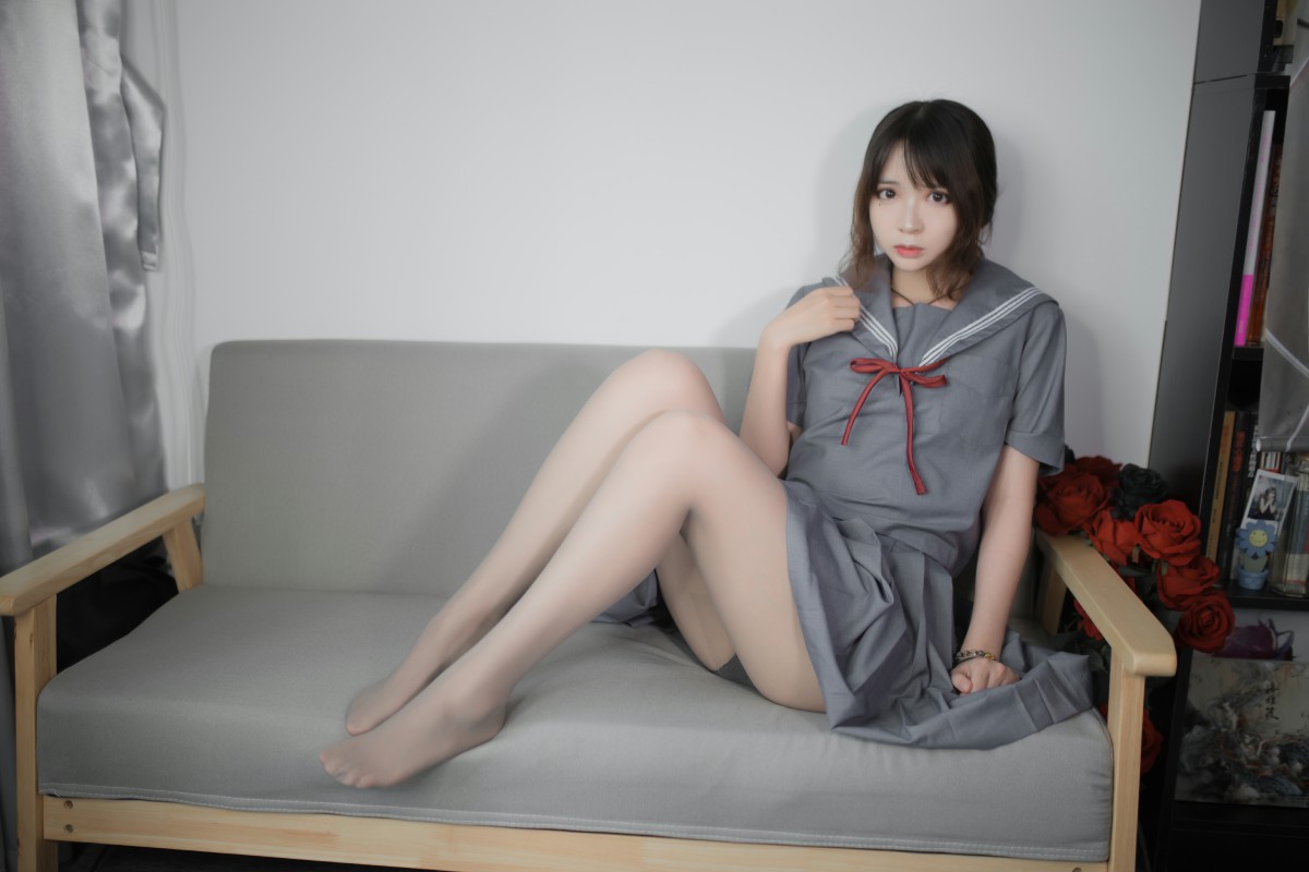 图片[4]-[Cosplay]疯猫ss -蓝灰JK – COSPLAY-小爱·美女部落