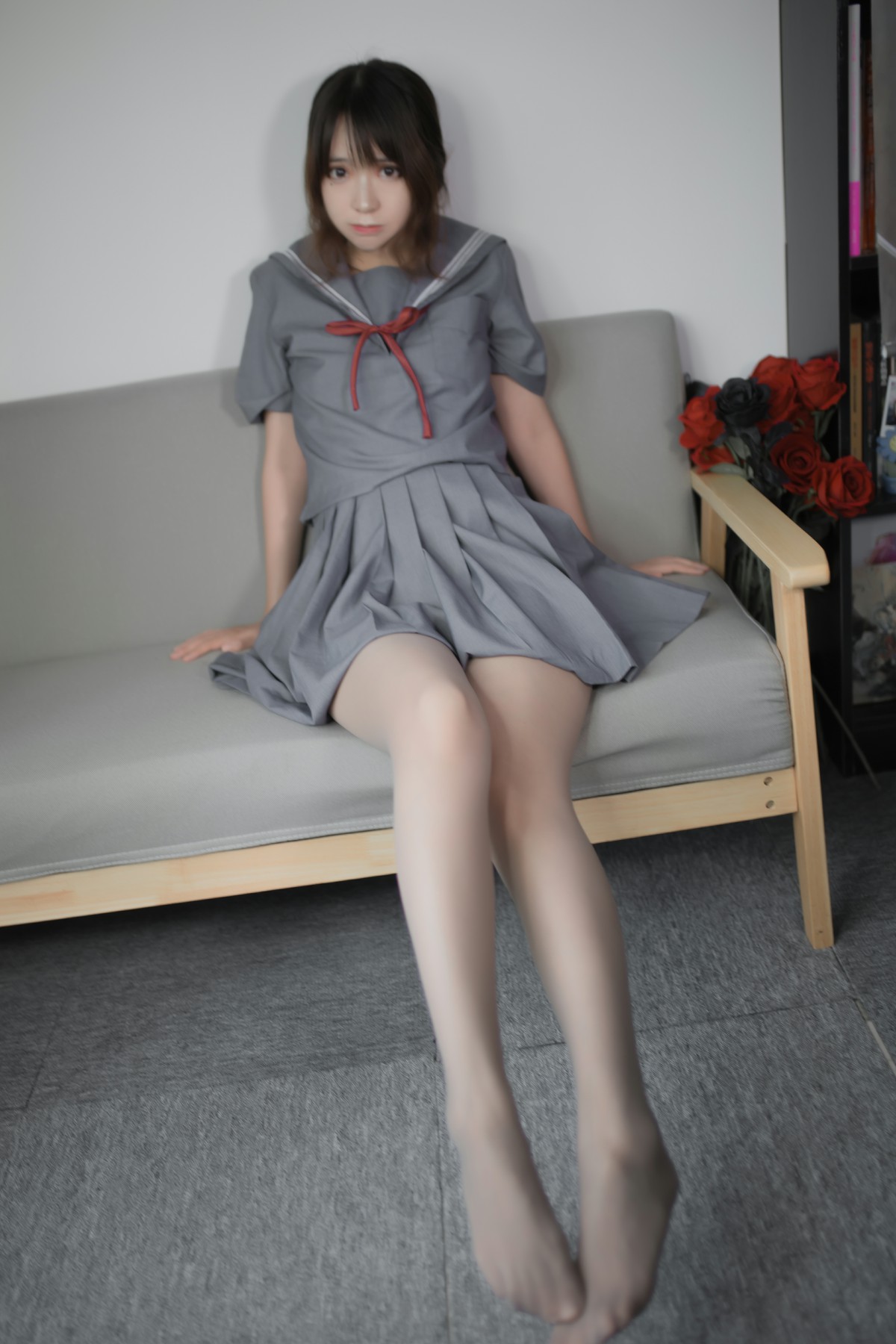 图片[14]-[Cosplay]疯猫ss -蓝灰JK – COSPLAY-小爱·美女部落