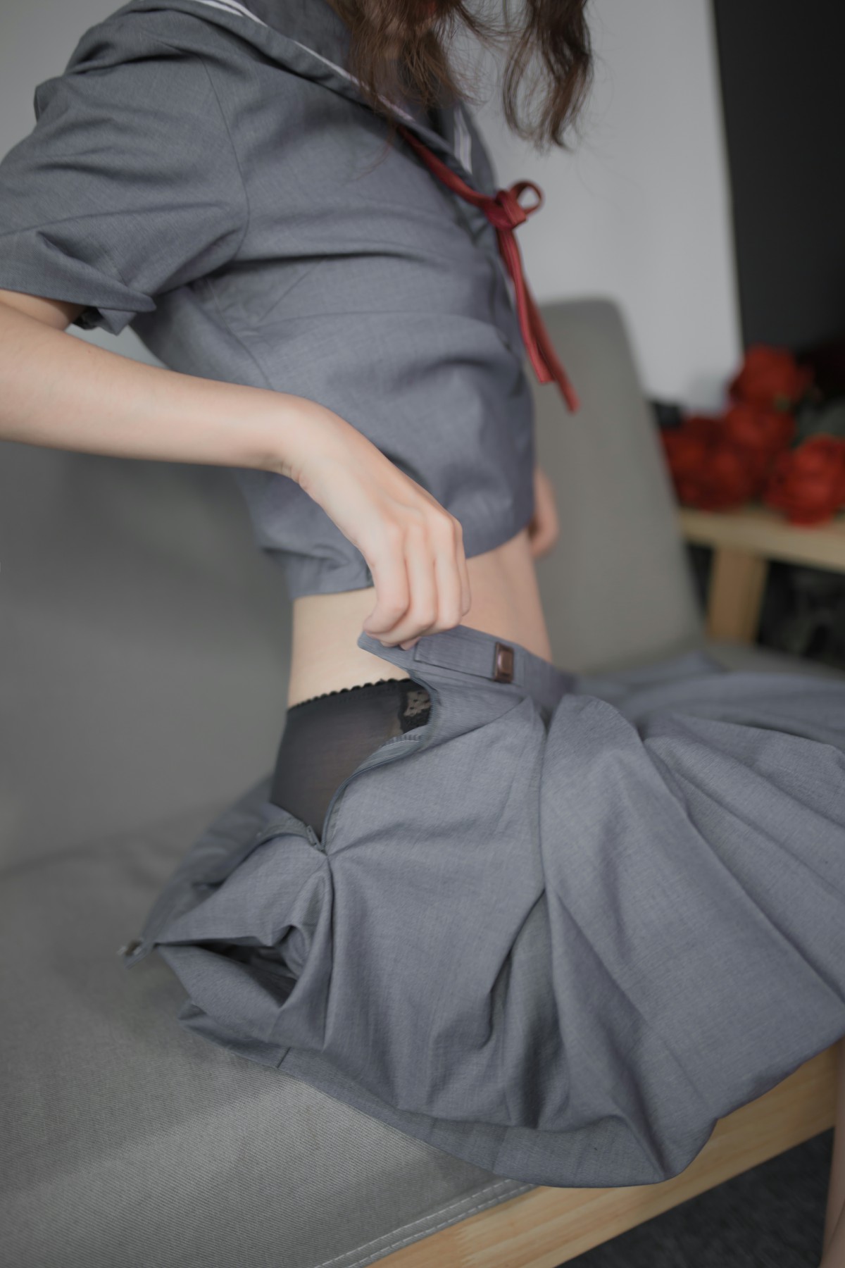 图片[19]-[Cosplay]疯猫ss -蓝灰JK – COSPLAY-小爱·美女部落