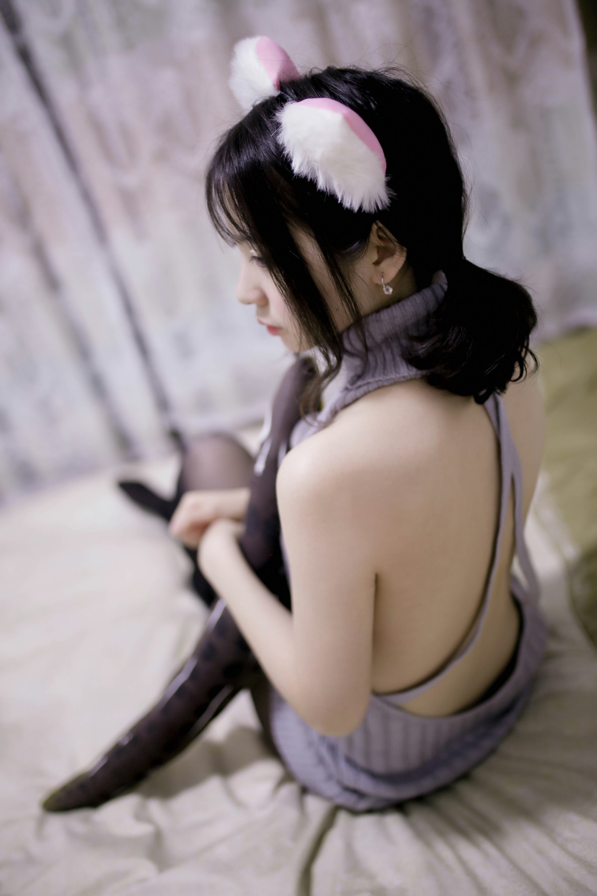 图片[4]-[Cosplay]疯猫ss -露背毛衣 – COSPLAY-小爱·美女部落