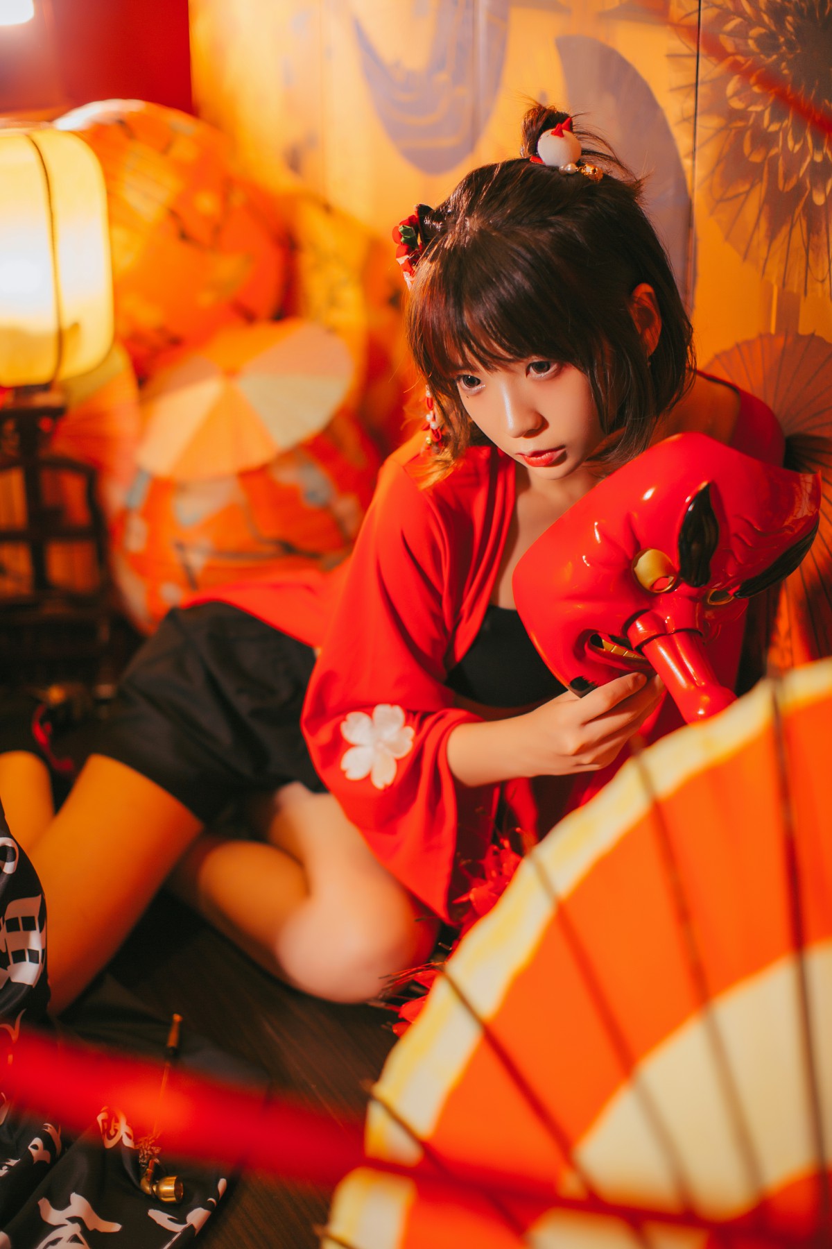 图片[6]-[Cosplay]疯猫ss -红色羽衣 – COSPLAY-小爱·美女部落