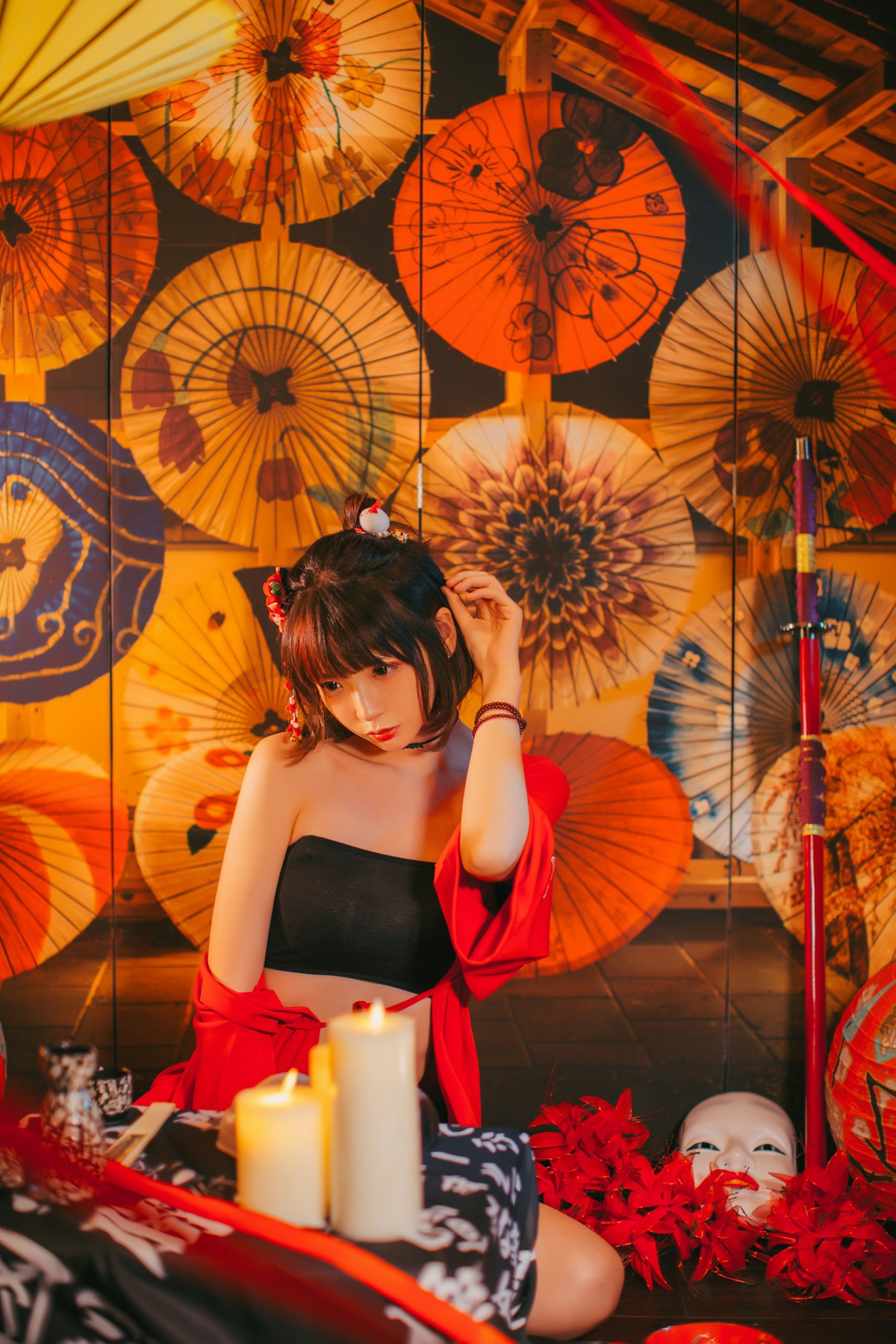 图片[5]-[Cosplay]疯猫ss -红色羽衣 – COSPLAY-小爱·美女部落
