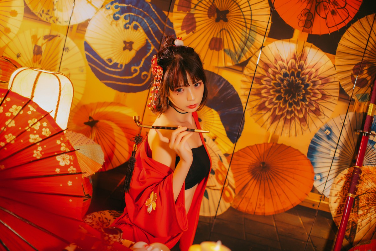 图片[8]-[Cosplay]疯猫ss -红色羽衣 – COSPLAY-小爱·美女部落