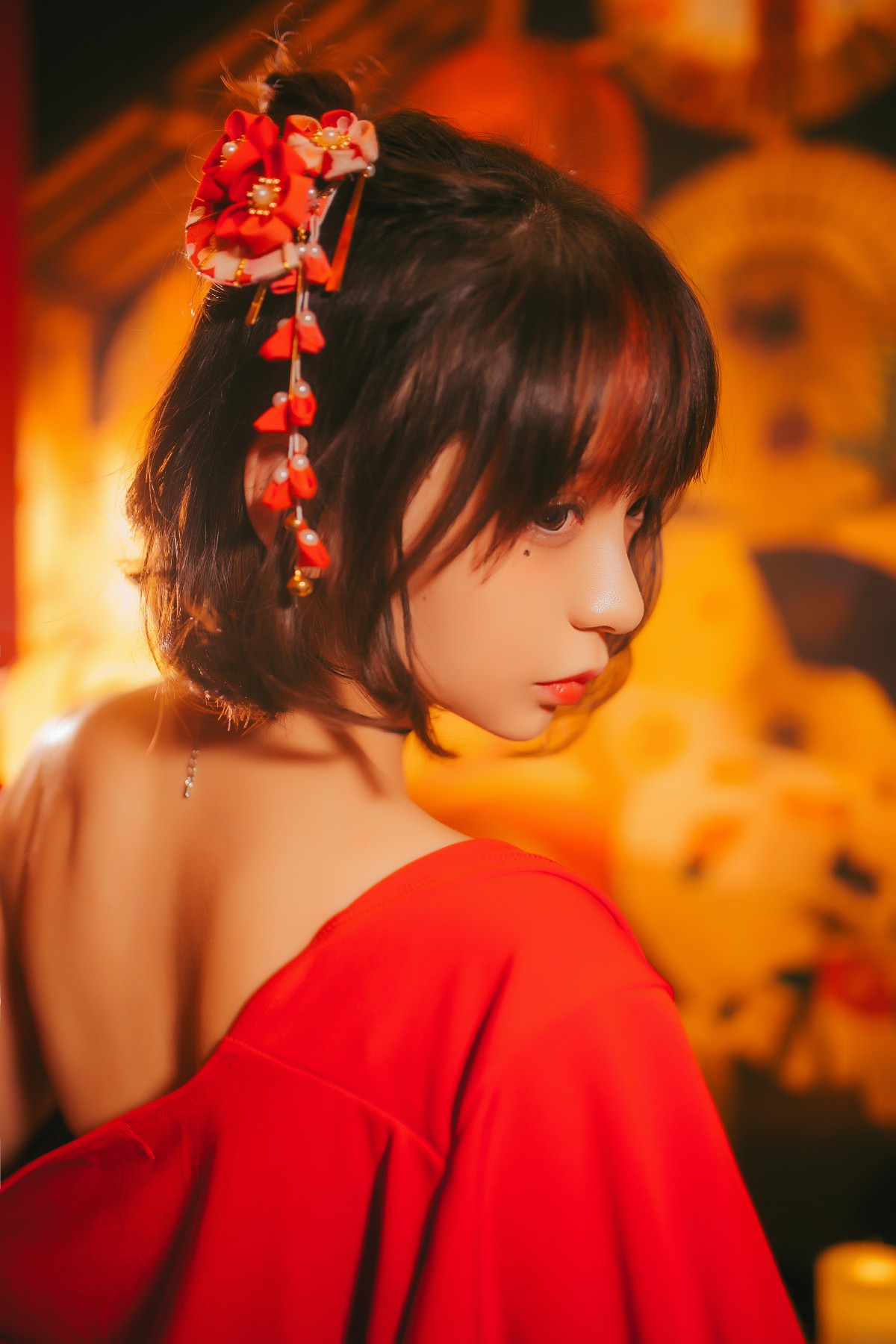 图片[15]-[Cosplay]疯猫ss -红色羽衣 – COSPLAY-小爱·美女部落