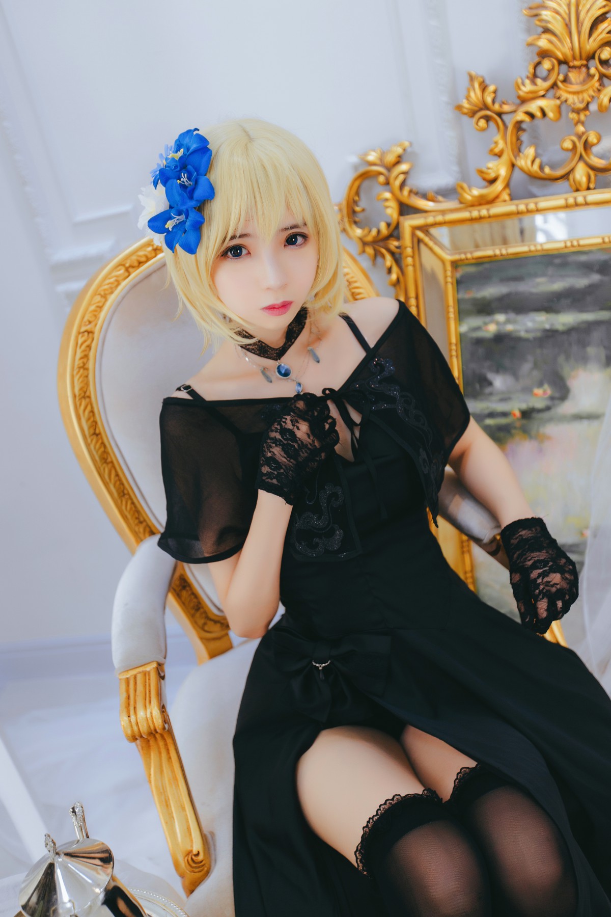 图片[4]-[Cosplay][网红少女]疯猫ss – 疯猫贞德礼装 – COSPLAY-小爱·美女部落