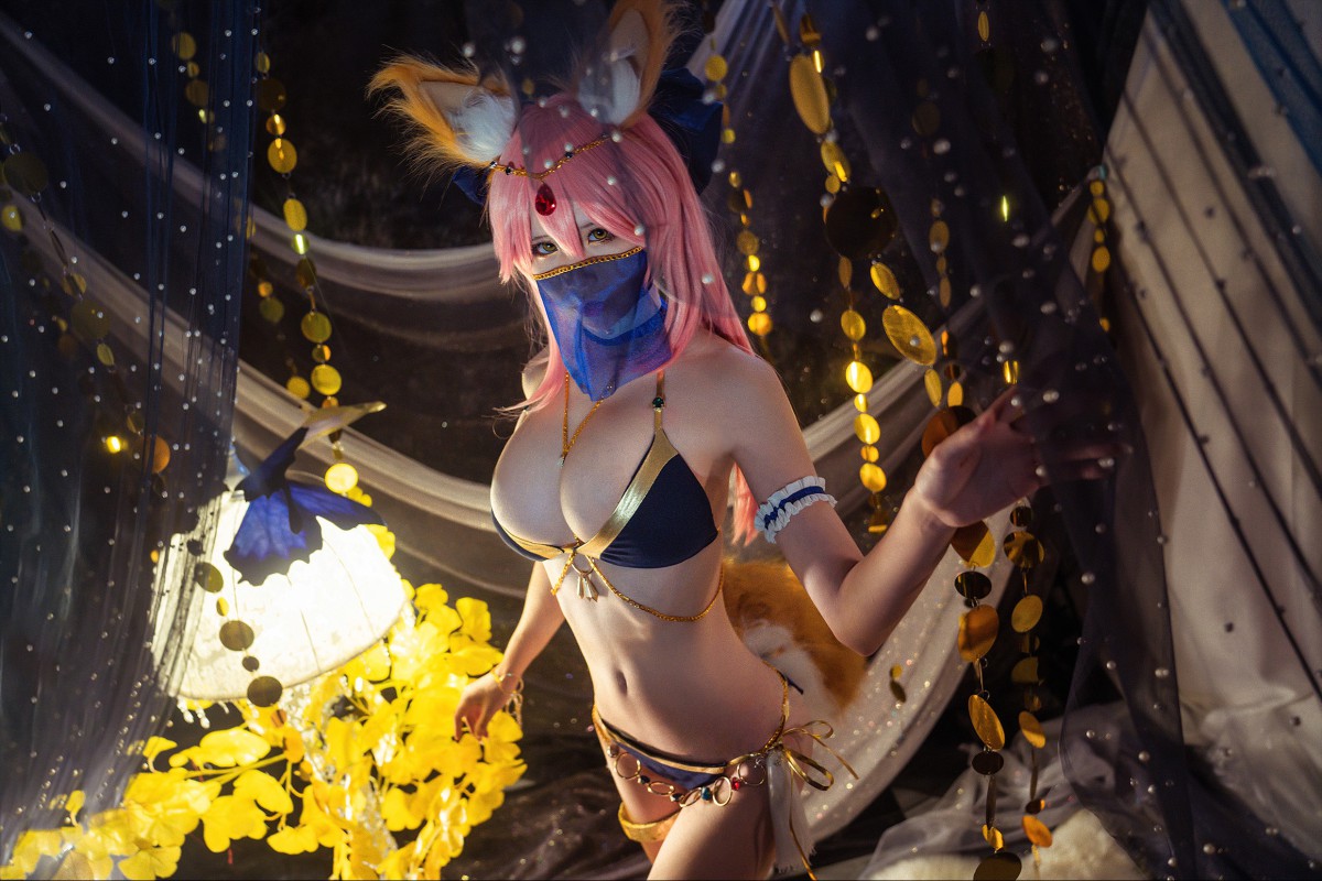 图片[8]-[Cosplay]Fate 玉藻前 舞娘泳装 – COSPLAY-小爱·美女部落