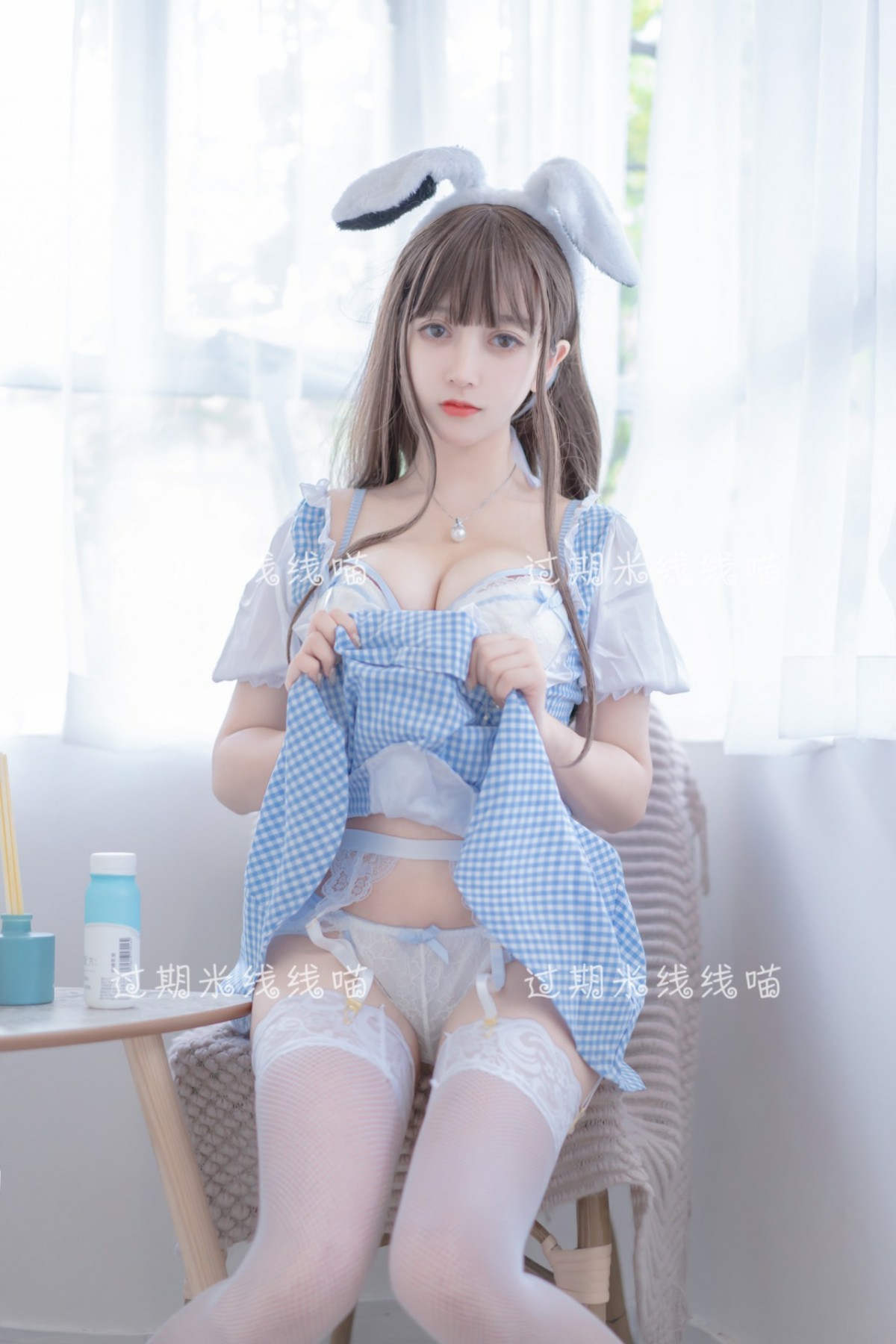 图片[11]-[Cosplay]过期米线线喵 – 蓝白 – COSPLAY-小爱·美女部落