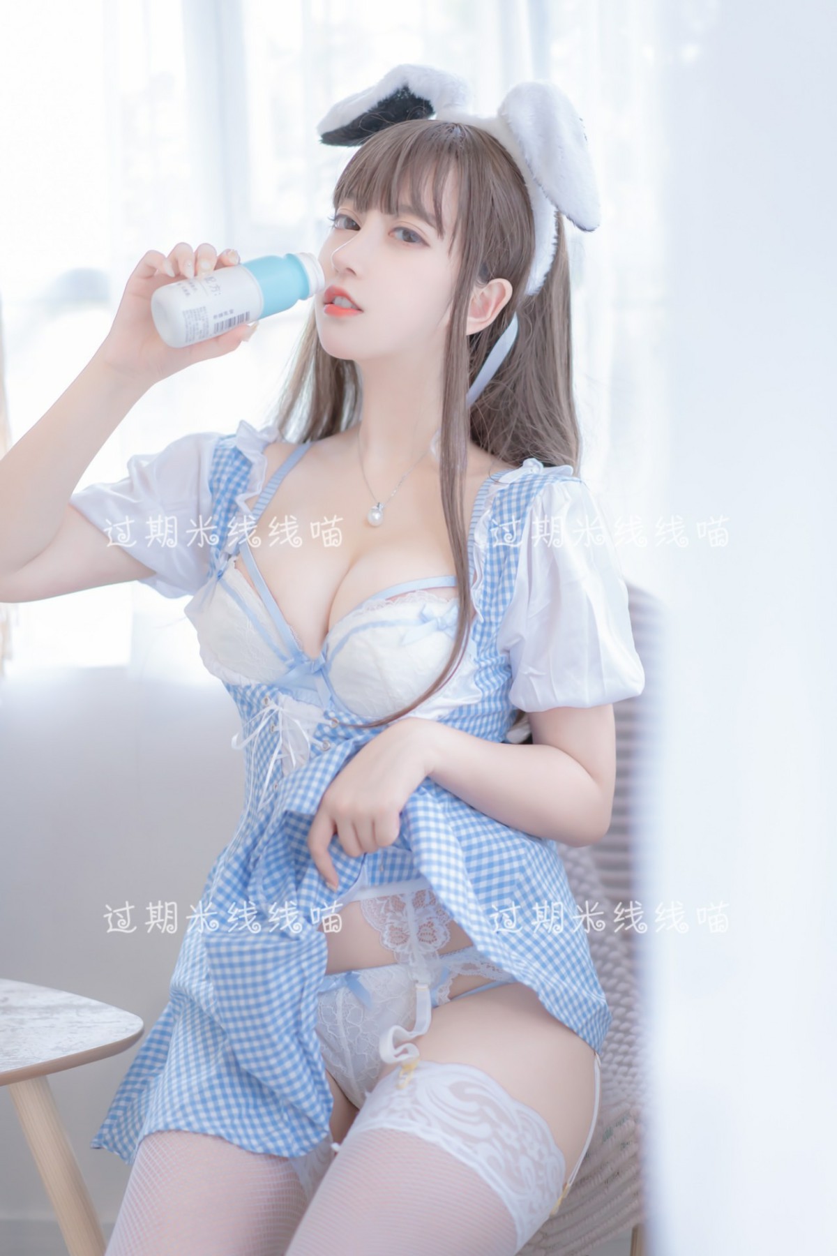 图片[14]-[Cosplay]过期米线线喵 – 蓝白 – COSPLAY-小爱·美女部落