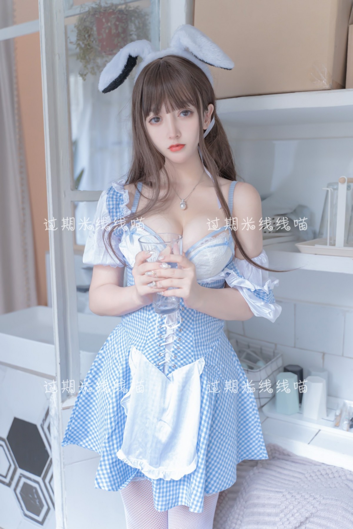 图片[23]-[Cosplay]过期米线线喵 – 蓝白 – COSPLAY-小爱·美女部落