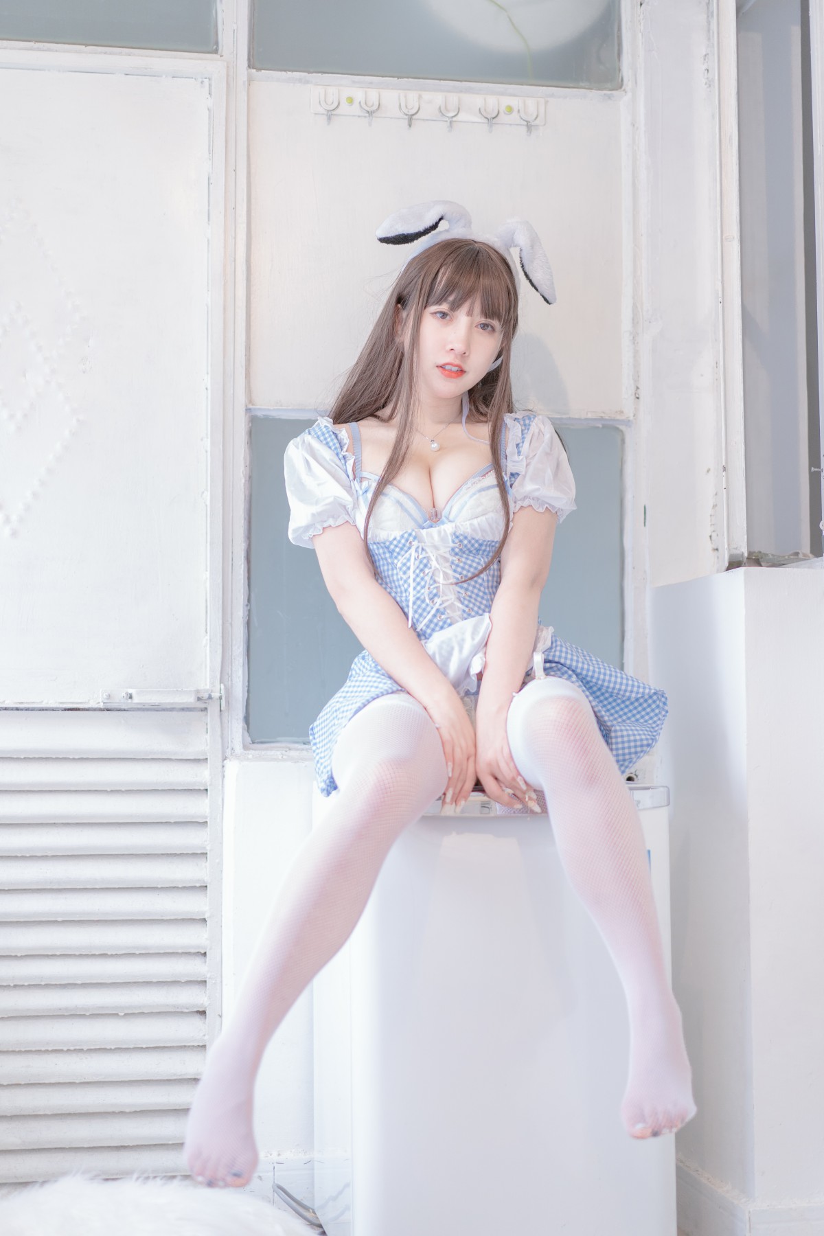 图片[36]-[Cosplay]过期米线线喵 – 蓝白 – COSPLAY-小爱·美女部落