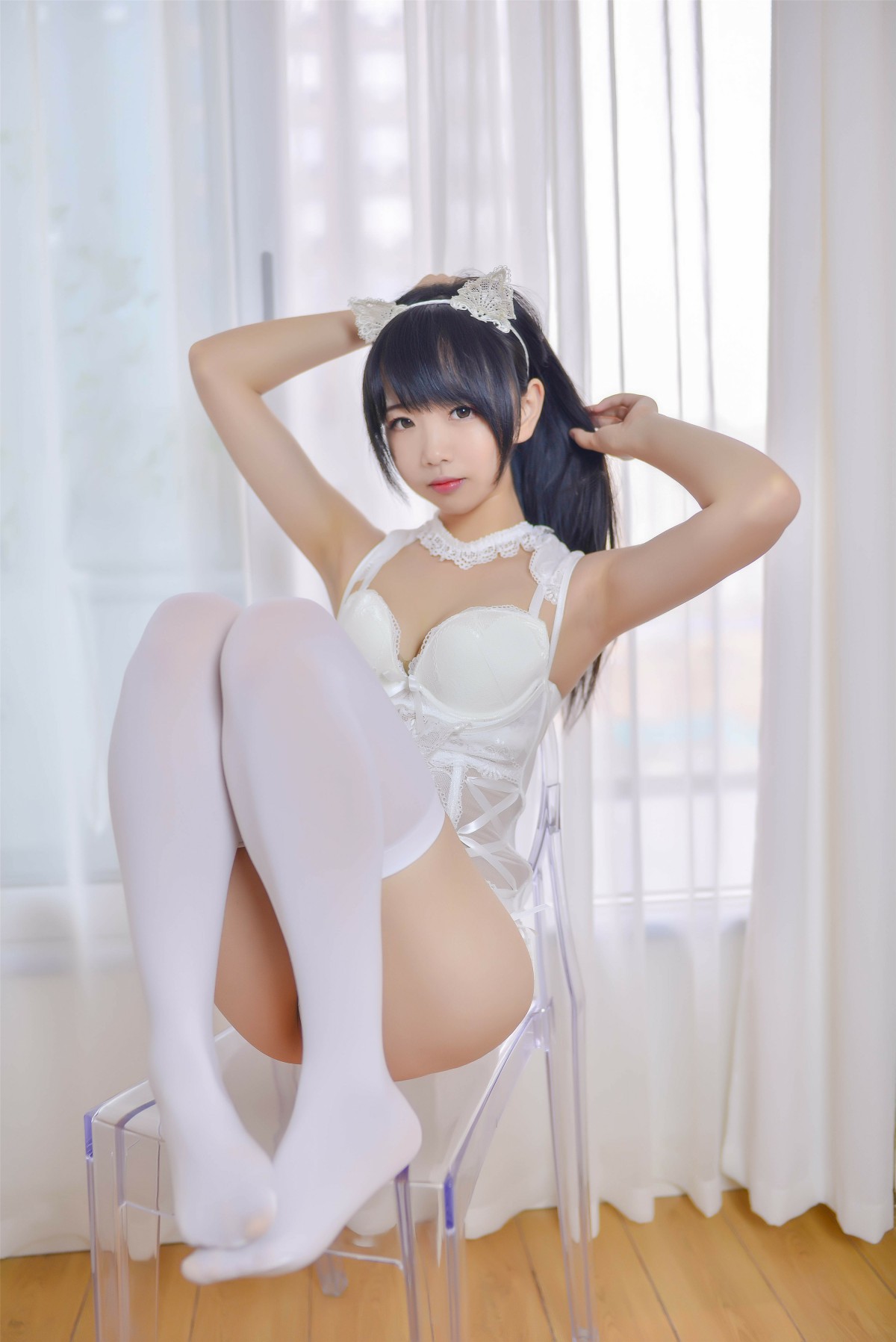 图片[12]-Cos小姐姐雪琪 – 猫系少女白猫 – COSPLAY-小爱·美女部落