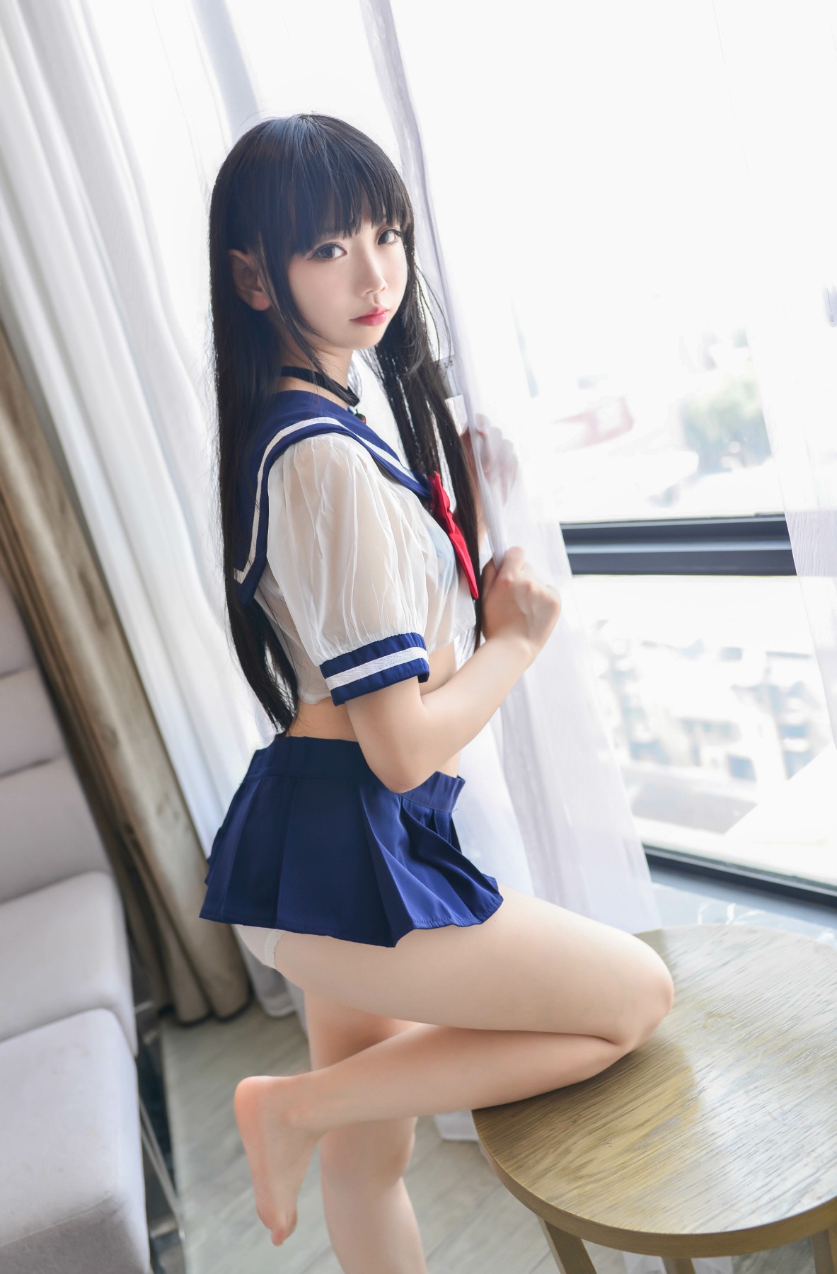 图片[2]-Cos小姐姐雪琪 – 透明JK – COSPLAY-小爱·美女部落