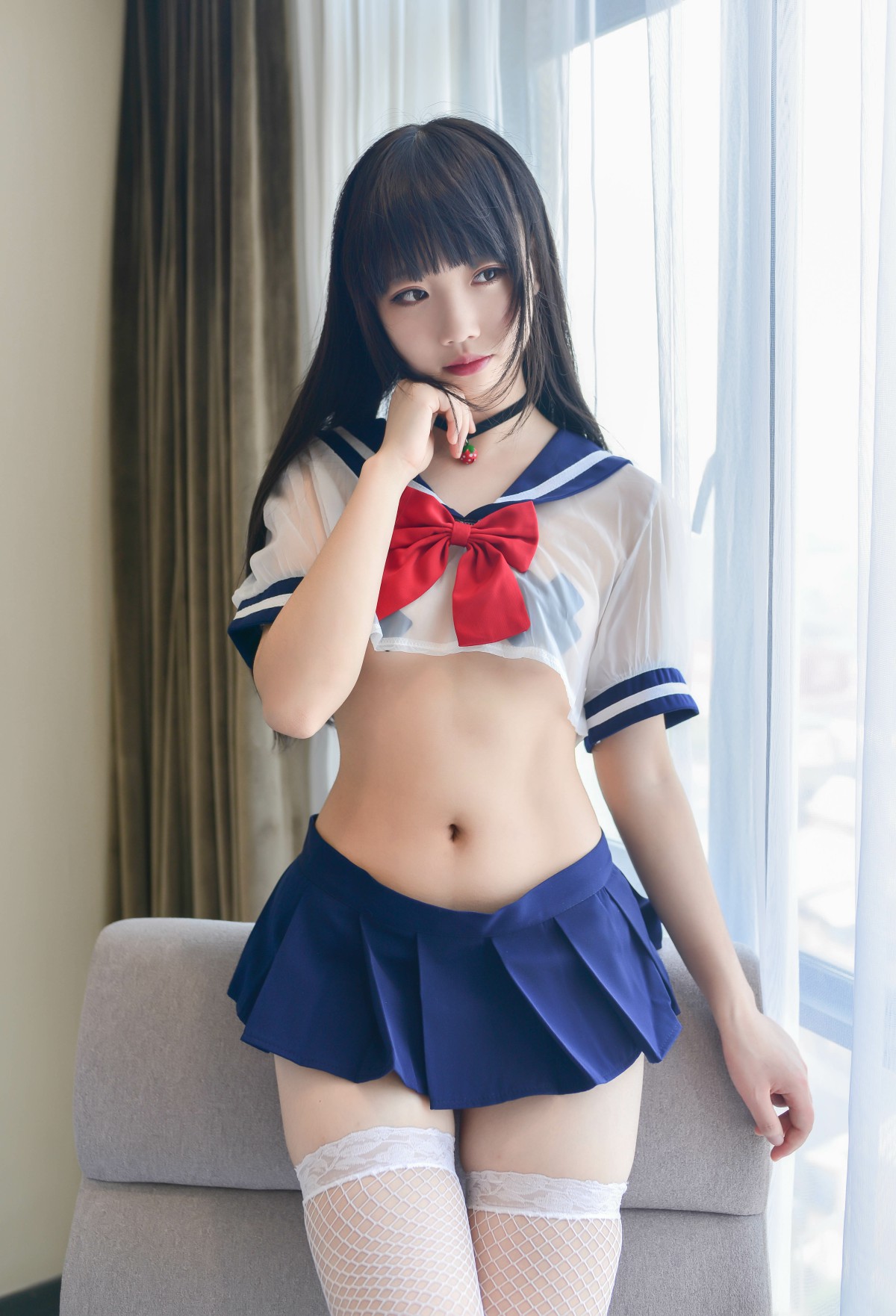 图片[16]-Cos小姐姐雪琪 – 透明JK – COSPLAY-小爱·美女部落
