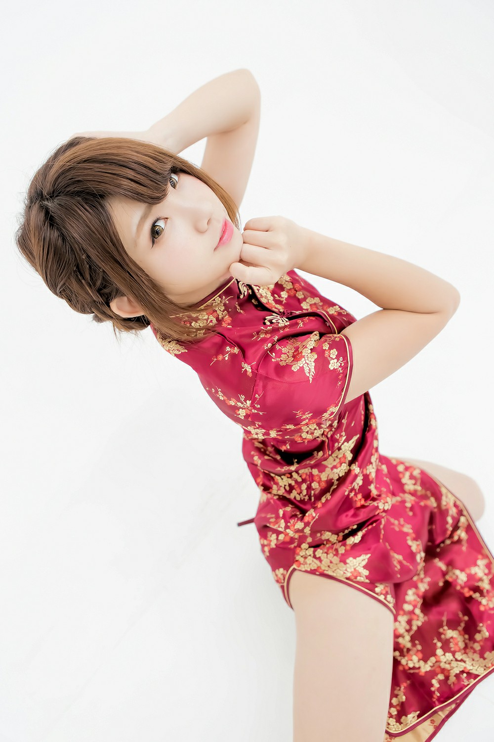 图片[2]-中華娘娘之红色旗袍与美腿高跟 – COSPLAY-小爱·美女部落