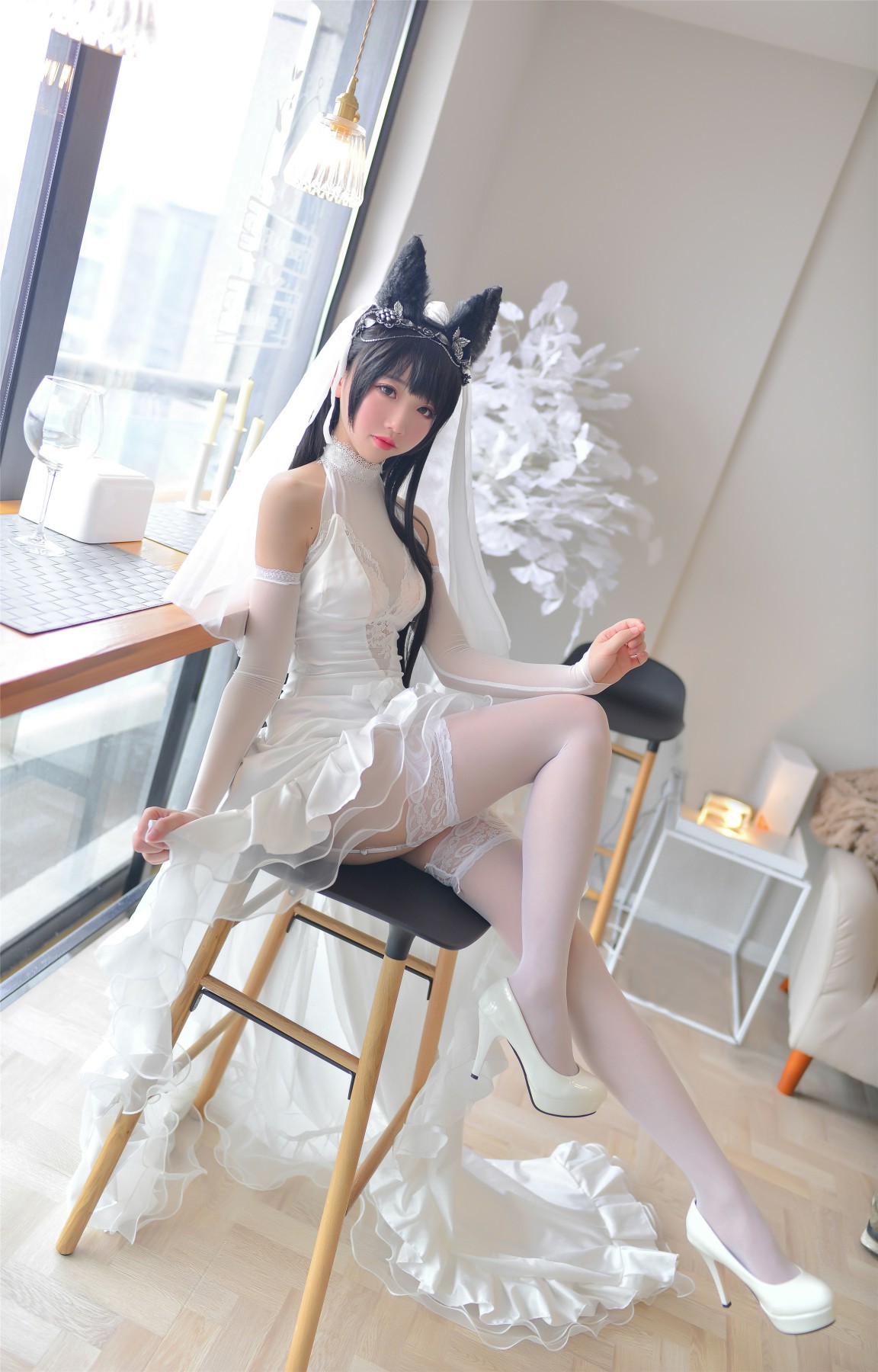 图片[3]-Cos小姐姐雪琪- 爱宕高跟美腿与婚纱 – COSPLAY-小爱·美女部落