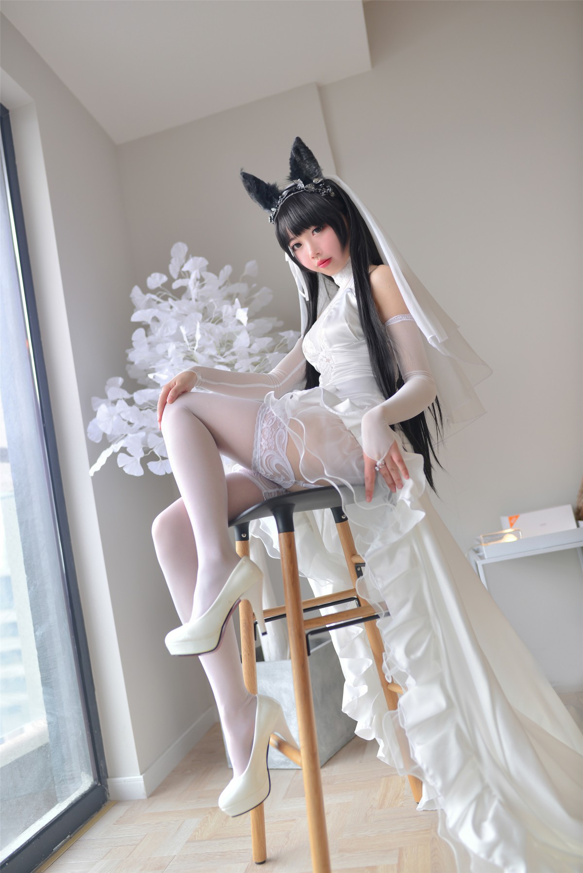 图片[4]-Cos小姐姐雪琪- 爱宕高跟美腿与婚纱 – COSPLAY-小爱·美女部落