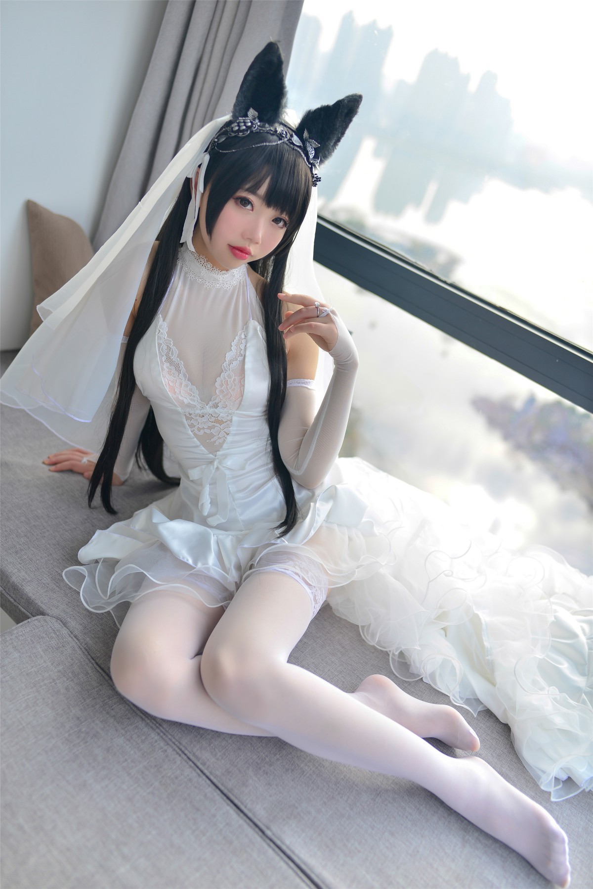 图片[10]-Cos小姐姐雪琪- 爱宕高跟美腿与婚纱 – COSPLAY-小爱·美女部落