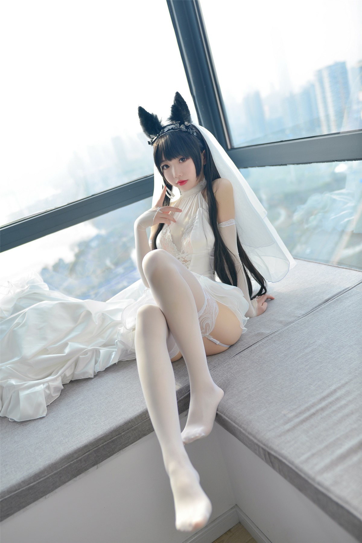 图片[22]-Cos小姐姐雪琪- 爱宕高跟美腿与婚纱 – COSPLAY-小爱·美女部落