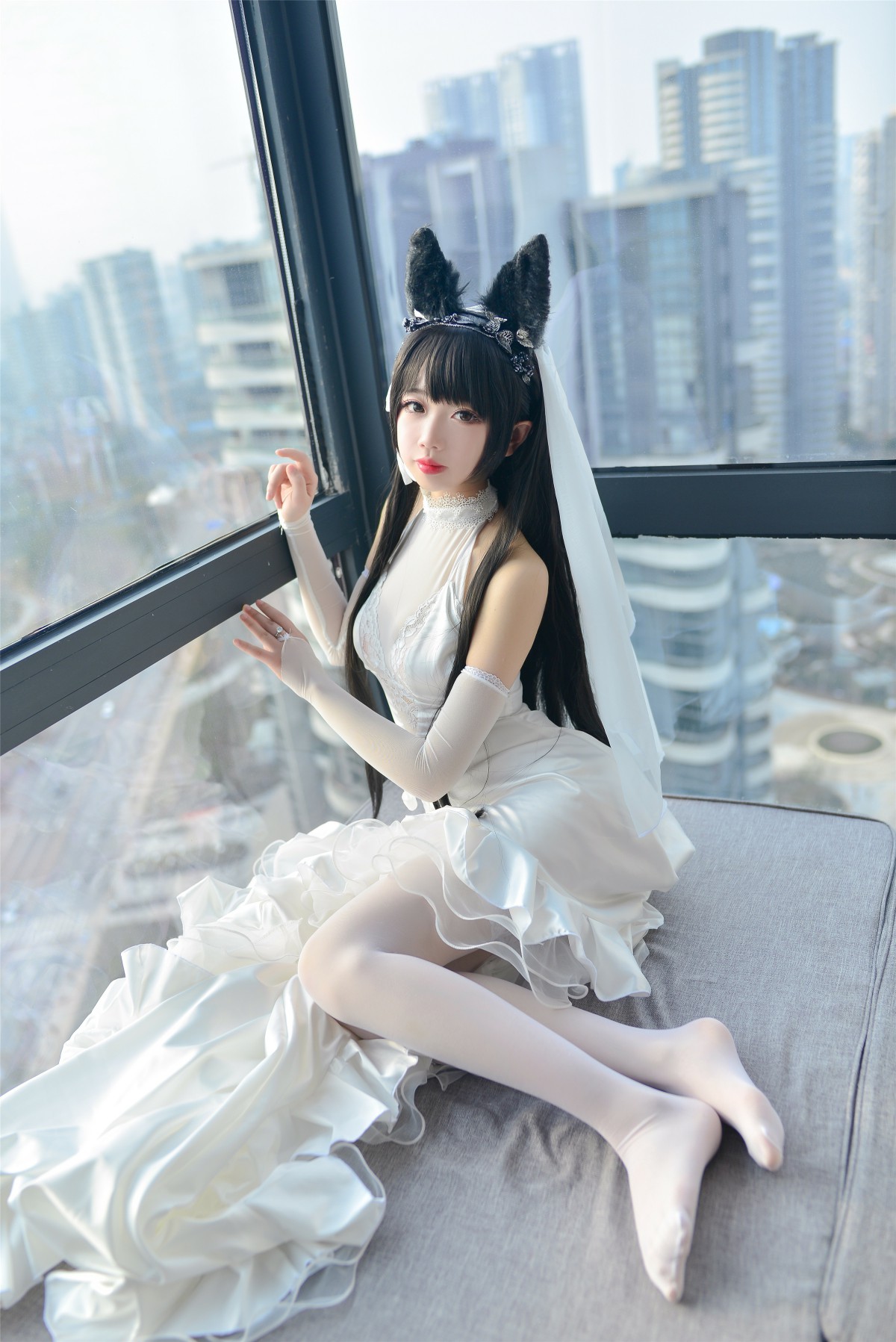 图片[24]-Cos小姐姐雪琪- 爱宕高跟美腿与婚纱 – COSPLAY-小爱·美女部落