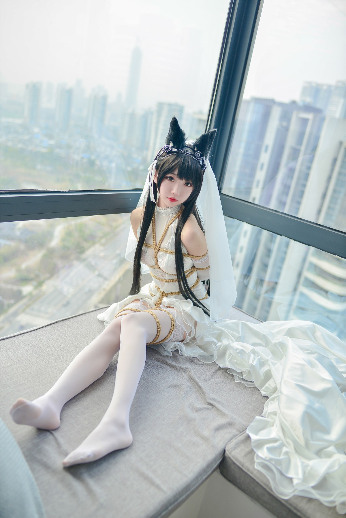 图片[28]-Cos小姐姐雪琪- 爱宕高跟美腿与婚纱 – COSPLAY-小爱·美女部落