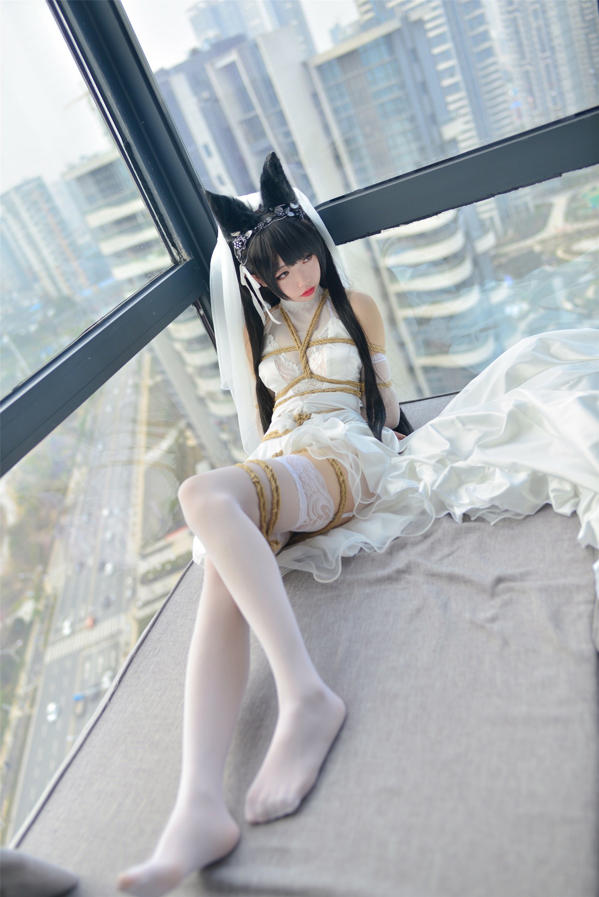 图片[30]-Cos小姐姐雪琪- 爱宕高跟美腿与婚纱 – COSPLAY-小爱·美女部落