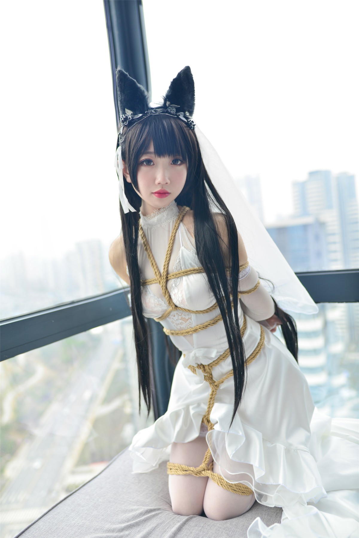 图片[38]-Cos小姐姐雪琪- 爱宕高跟美腿与婚纱 – COSPLAY-小爱·美女部落