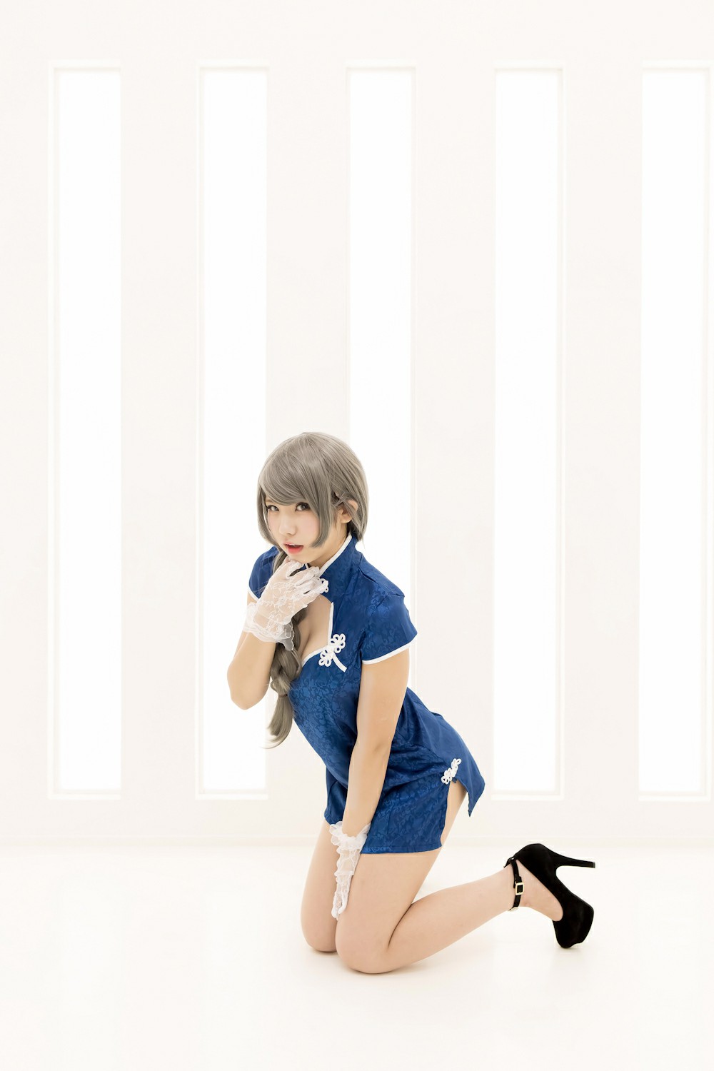 图片[4]-中華娘娘之Blue蓝色旗袍与美腿高跟 – COSPLAY-小爱·美女部落
