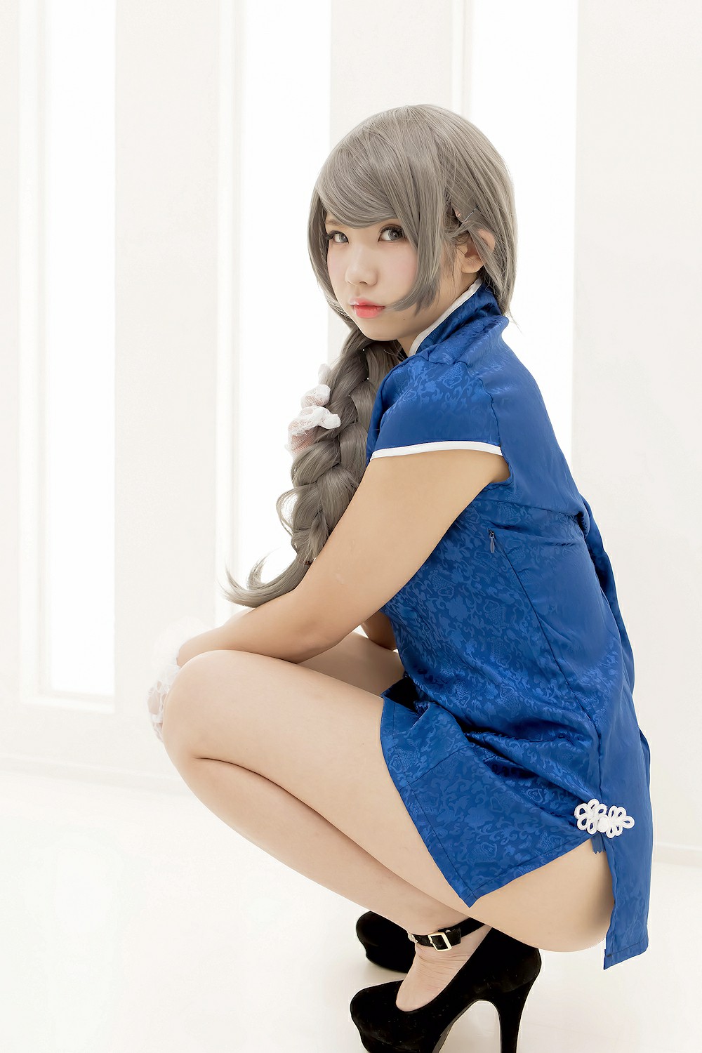图片[8]-中華娘娘之Blue蓝色旗袍与美腿高跟 – COSPLAY-小爱·美女部落