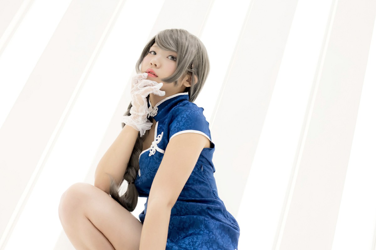 图片[13]-中華娘娘之Blue蓝色旗袍与美腿高跟 – COSPLAY-小爱·美女部落