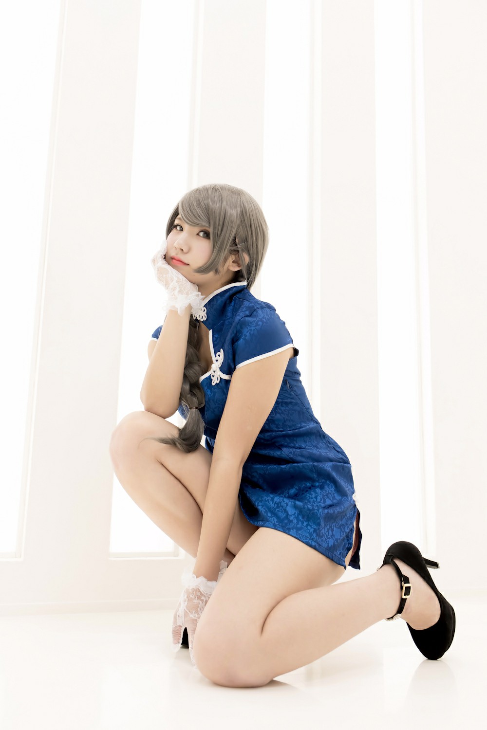 图片[12]-中華娘娘之Blue蓝色旗袍与美腿高跟 – COSPLAY-小爱·美女部落