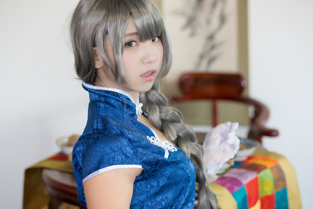 图片[29]-中華娘娘之Blue蓝色旗袍与美腿高跟 – COSPLAY-小爱·美女部落