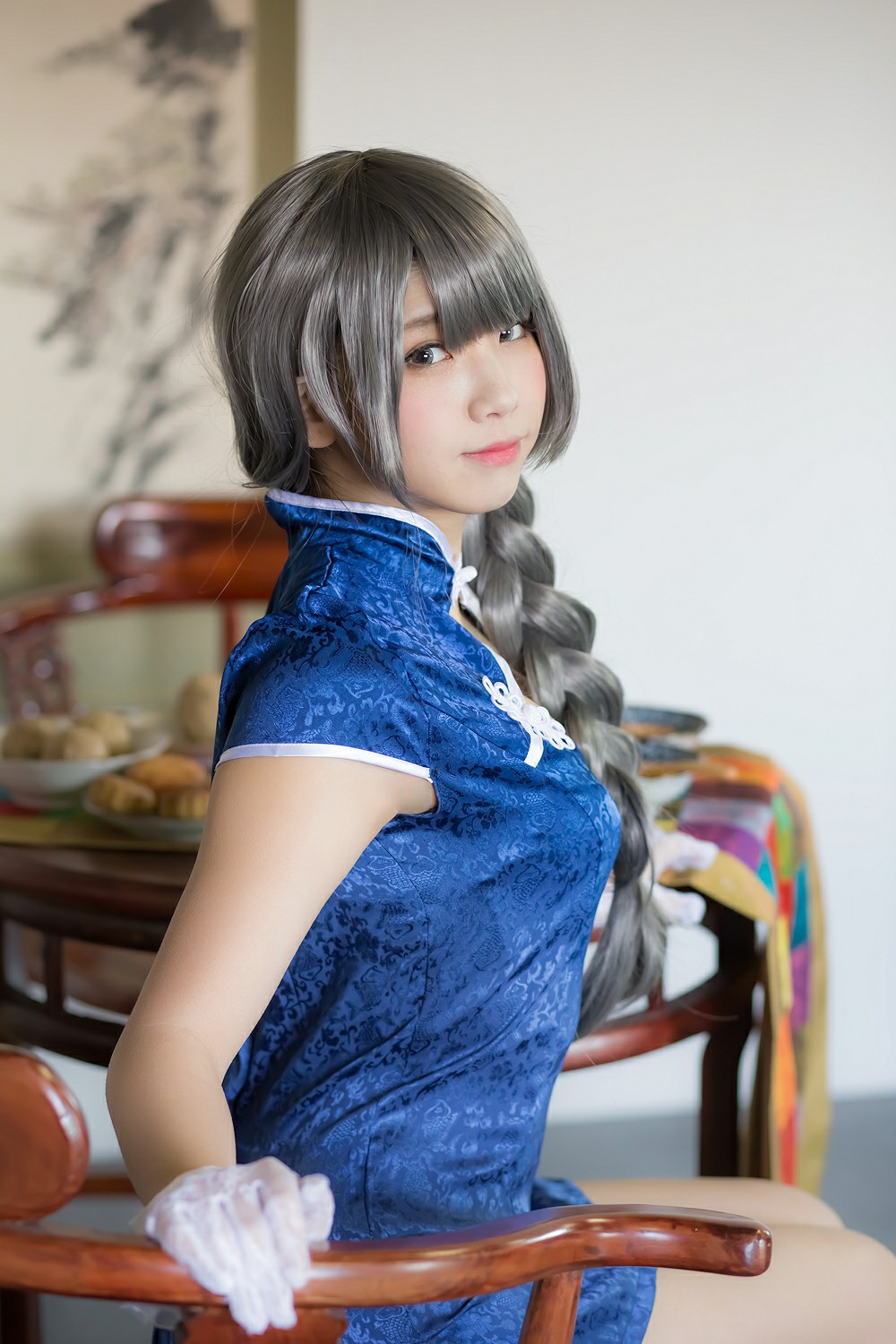 图片[33]-中華娘娘之Blue蓝色旗袍与美腿高跟 – COSPLAY-小爱·美女部落