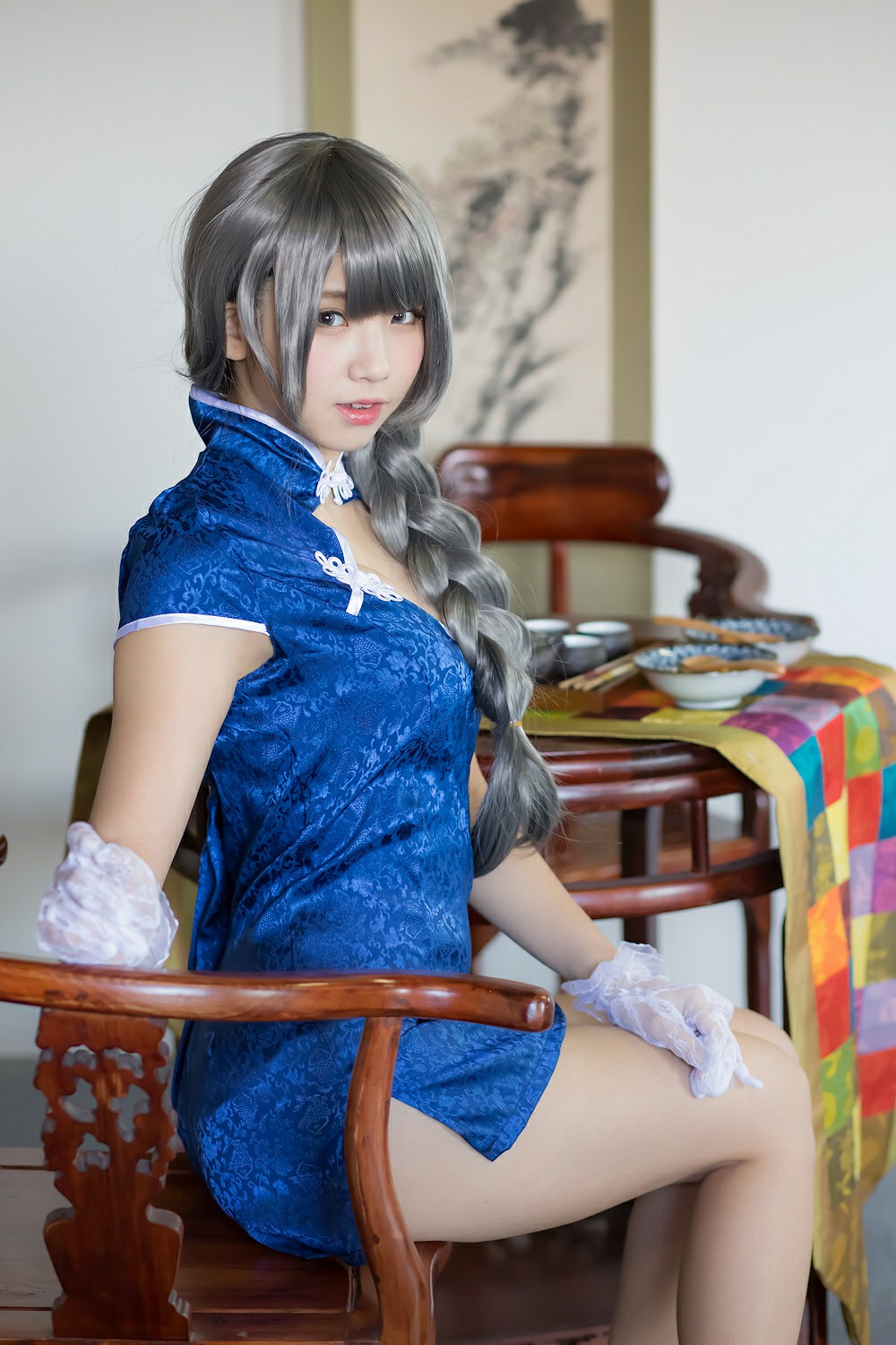 图片[32]-中華娘娘之Blue蓝色旗袍与美腿高跟 – COSPLAY-小爱·美女部落