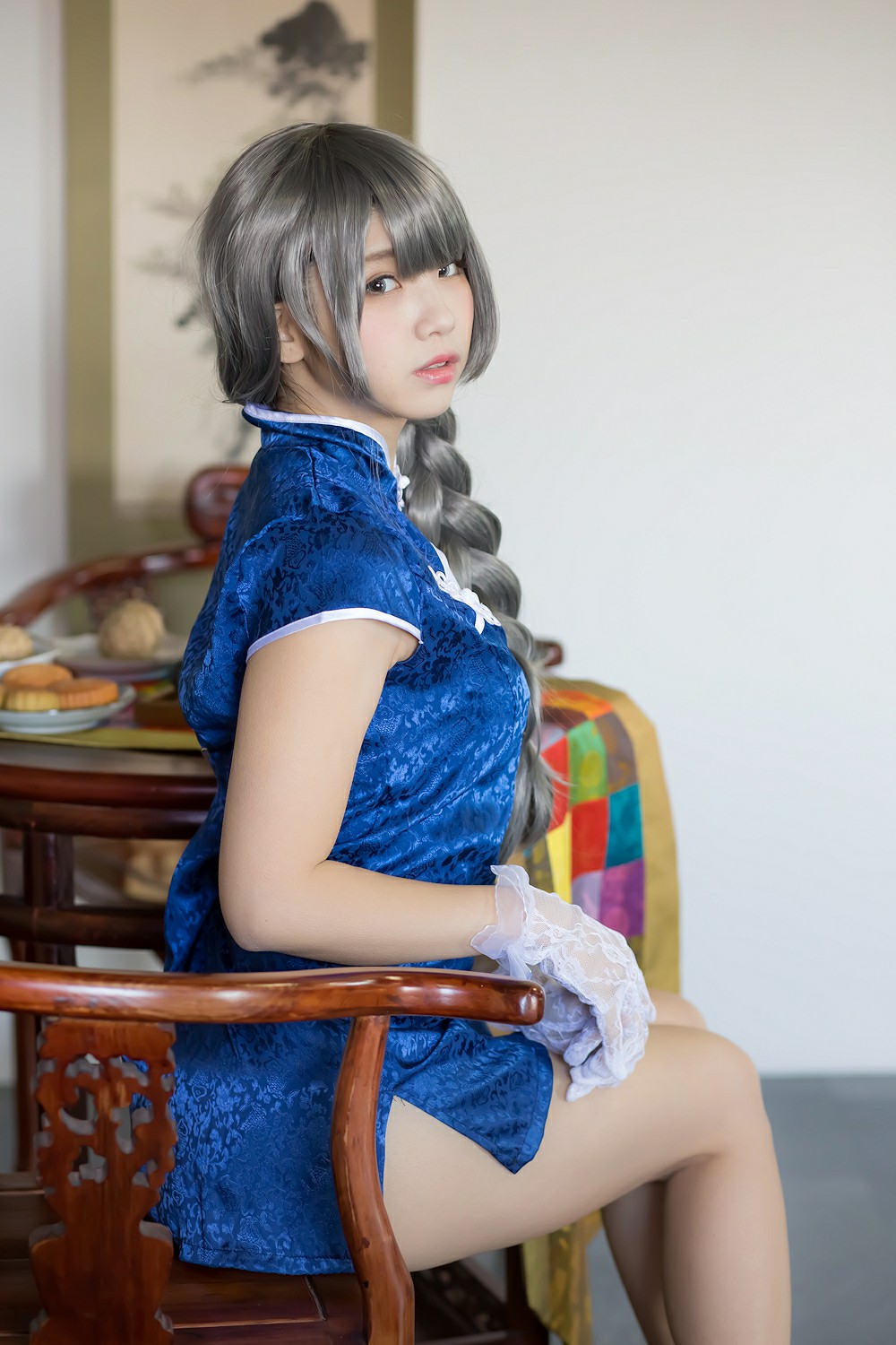 图片[31]-中華娘娘之Blue蓝色旗袍与美腿高跟 – COSPLAY-小爱·美女部落