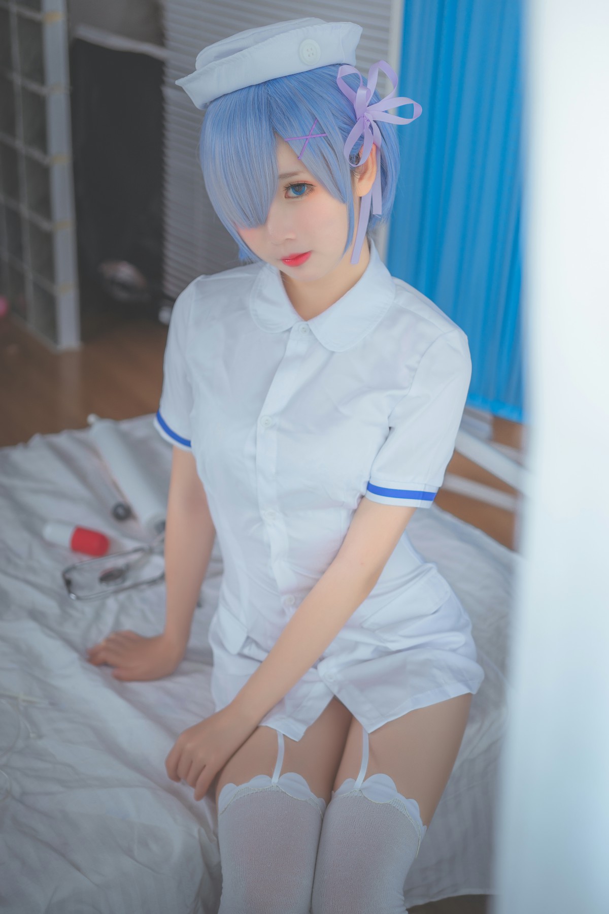 图片[3]-[Cosplay]面饼仙儿 – 蕾姆护士装 – COSPLAY-小爱·美女部落