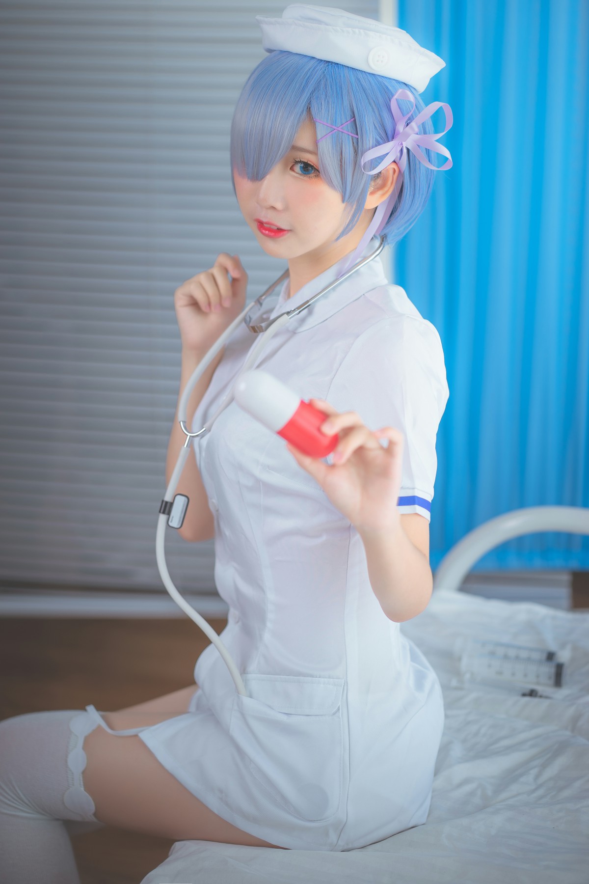 图片[4]-[Cosplay]面饼仙儿 – 蕾姆护士装 – COSPLAY-小爱·美女部落