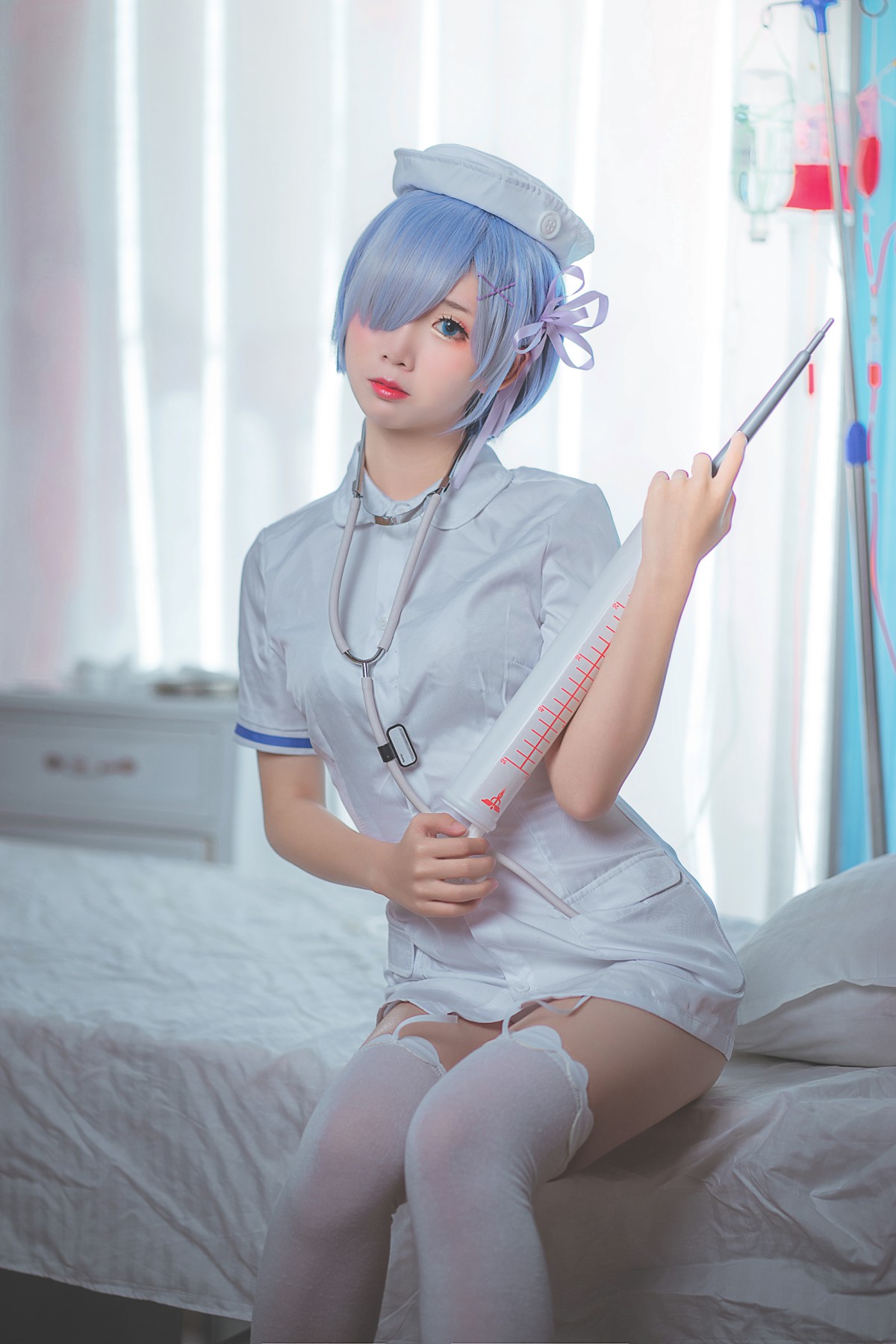 图片[6]-[Cosplay]面饼仙儿 – 蕾姆护士装 – COSPLAY-小爱·美女部落