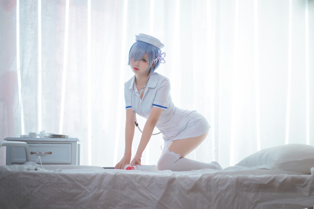 图片[10]-[Cosplay]面饼仙儿 – 蕾姆护士装 – COSPLAY-小爱·美女部落