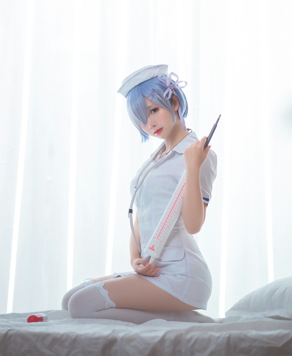 图片[12]-[Cosplay]面饼仙儿 – 蕾姆护士装 – COSPLAY-小爱·美女部落