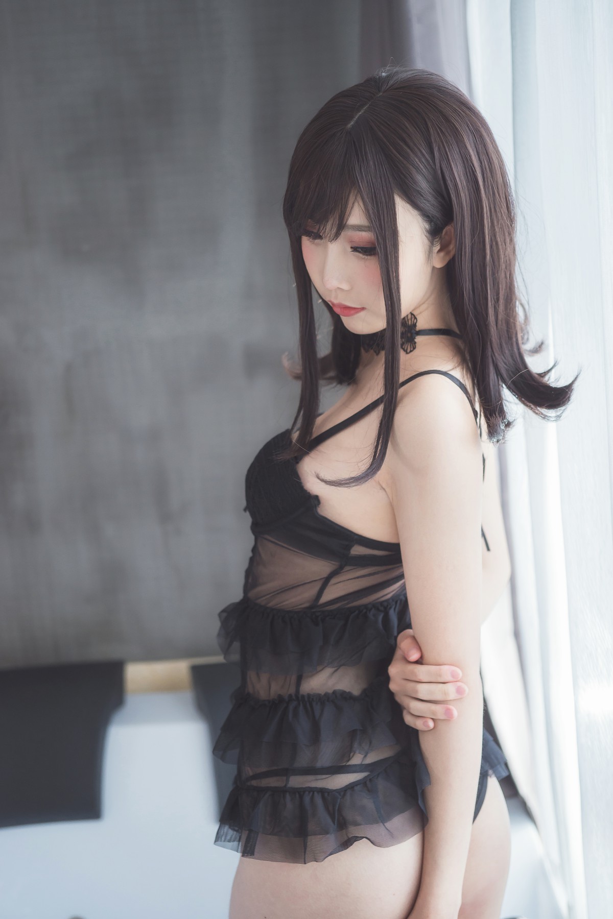 图片[10]-[Cosplay]面饼仙儿 – 脑内少女 黑色束衣 – COSPLAY-小爱·美女部落