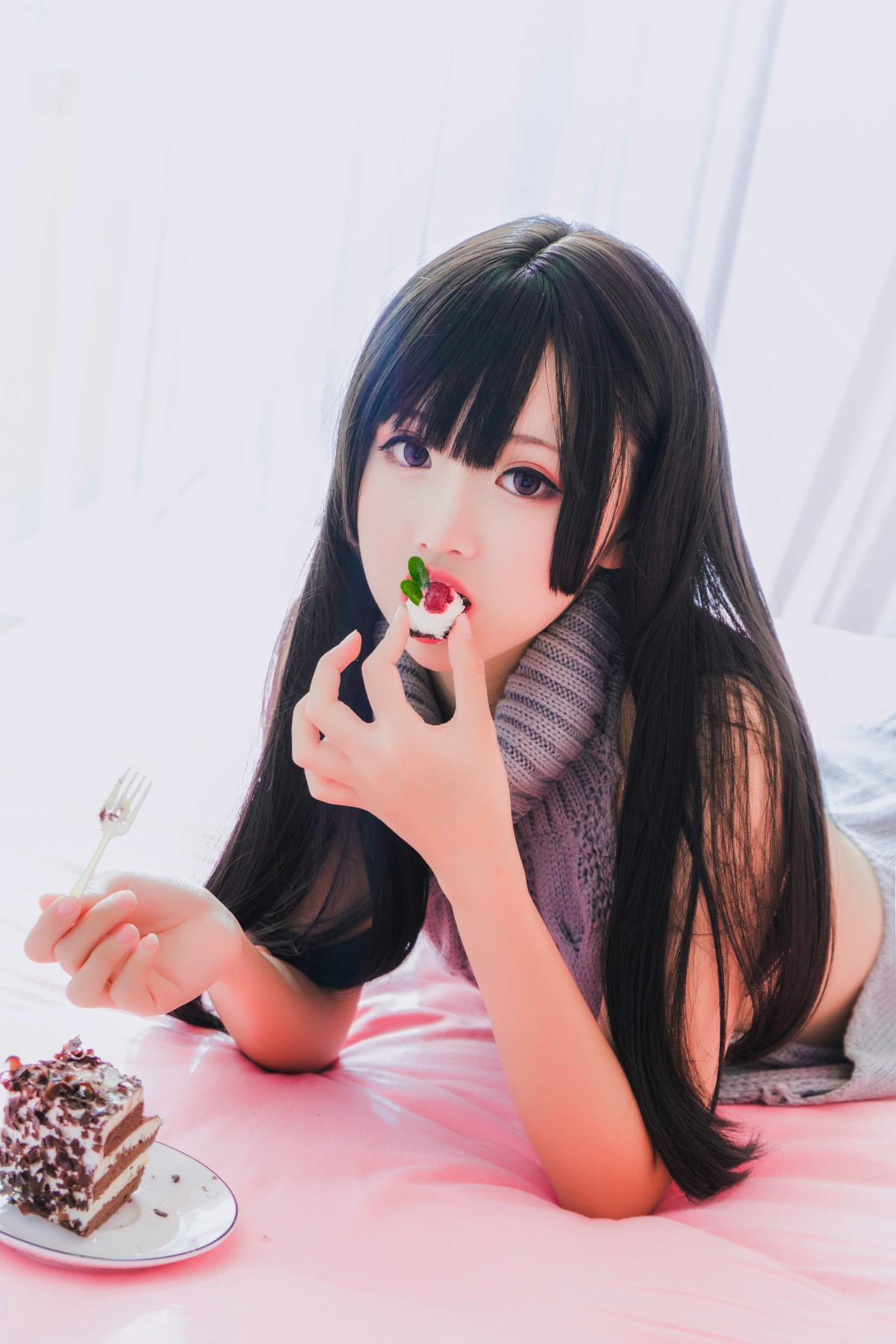 [Cosplay]面饼仙儿 – 露背毛衣 – COSPLAY-小爱·美女部落