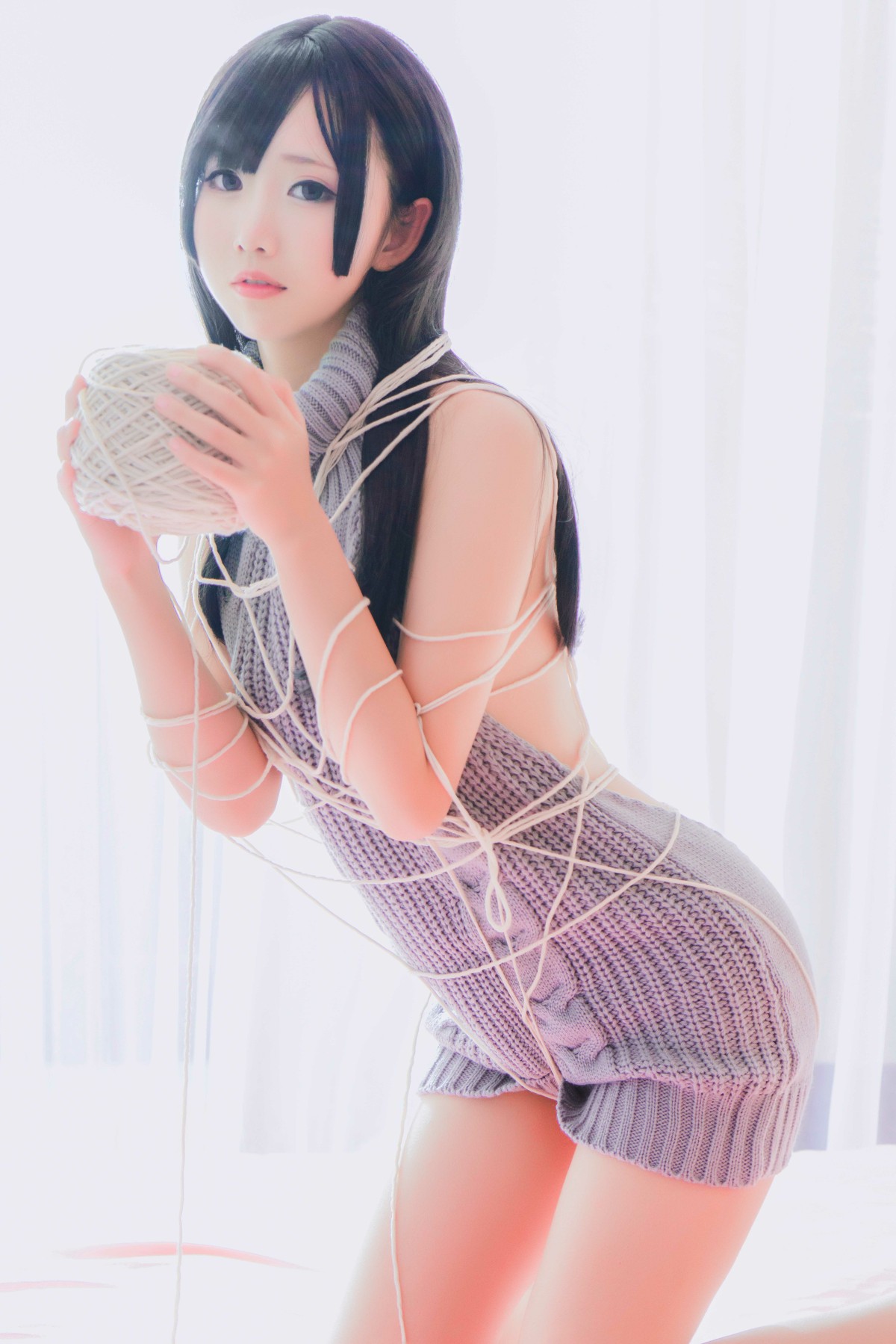 图片[4]-[Cosplay]面饼仙儿 – 露背毛衣 – COSPLAY-小爱·美女部落