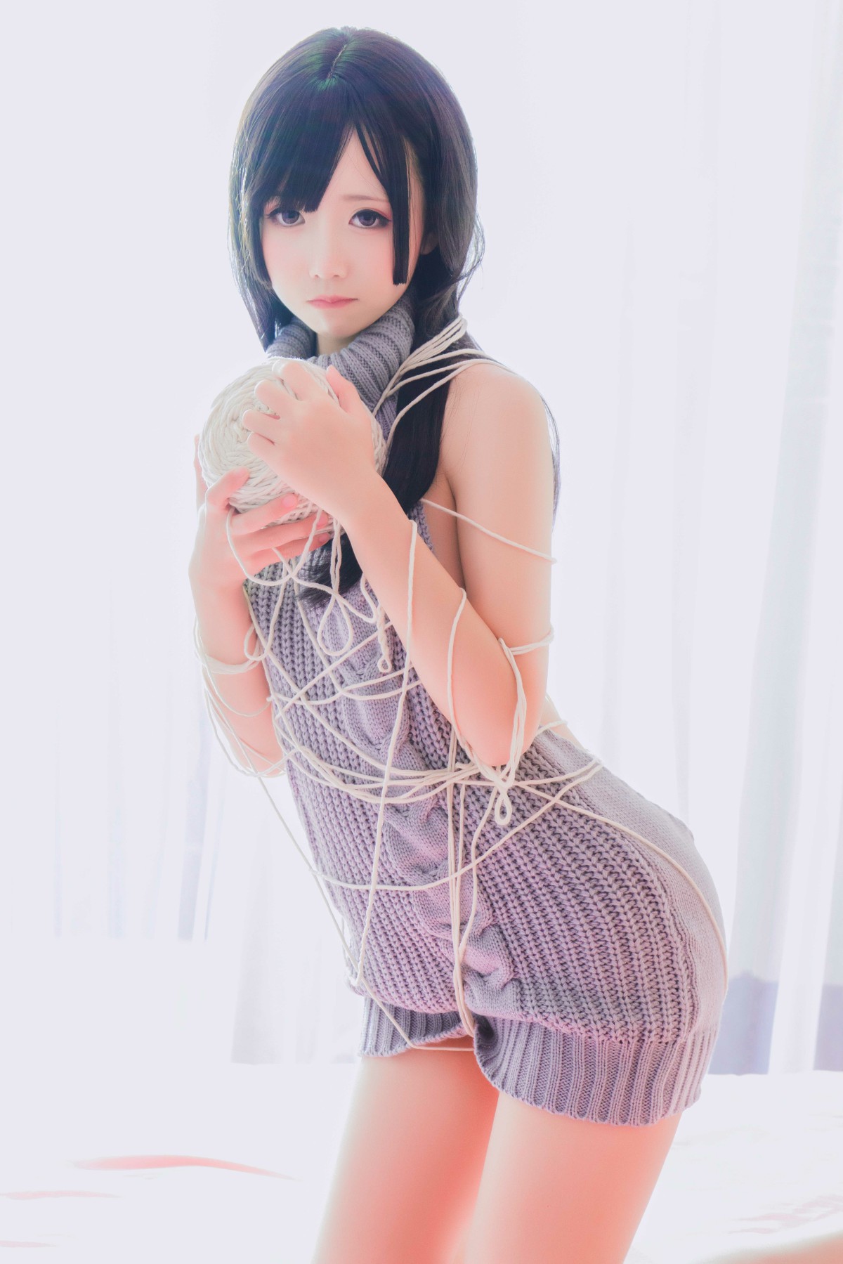 图片[15]-[Cosplay]面饼仙儿 – 露背毛衣 – COSPLAY-小爱·美女部落