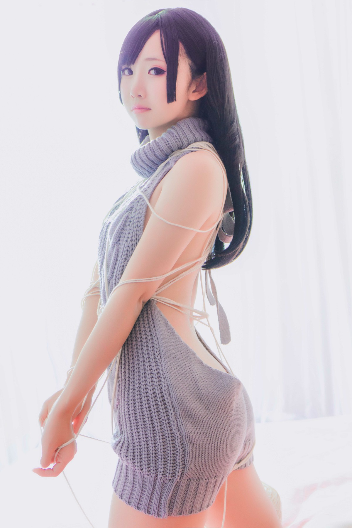 图片[37]-[Cosplay]面饼仙儿 – 露背毛衣 – COSPLAY-小爱·美女部落
