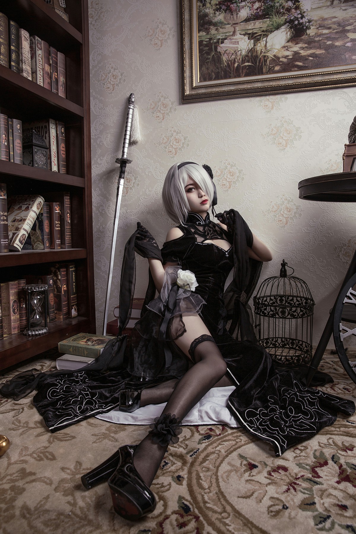 图片[10]-[Cosplay]穿旗袍的2B小姐姐 – COSPLAY-小爱·美女部落