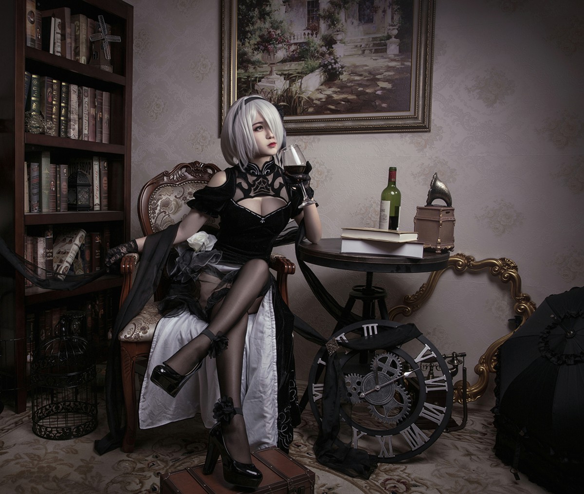 图片[11]-[Cosplay]穿旗袍的2B小姐姐 – COSPLAY-小爱·美女部落