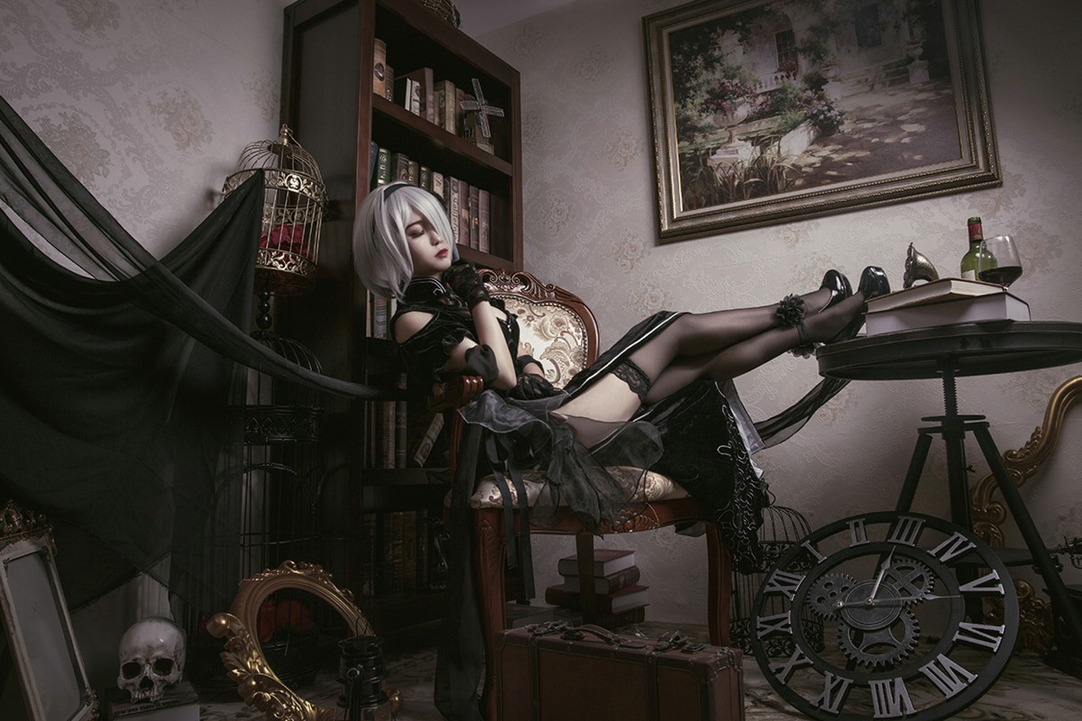 图片[35]-[Cosplay]穿旗袍的2B小姐姐 – COSPLAY-小爱·美女部落