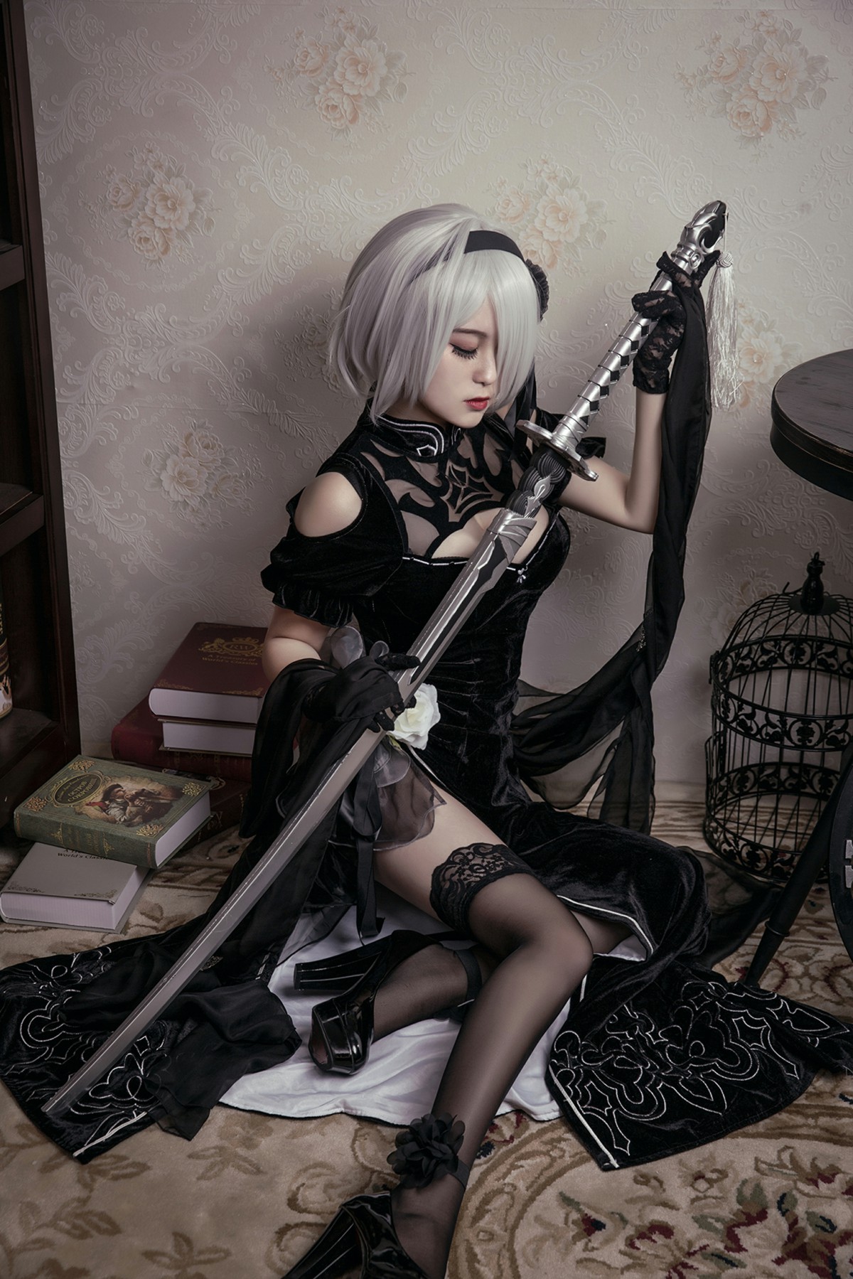 图片[40]-[Cosplay]穿旗袍的2B小姐姐 – COSPLAY-小爱·美女部落